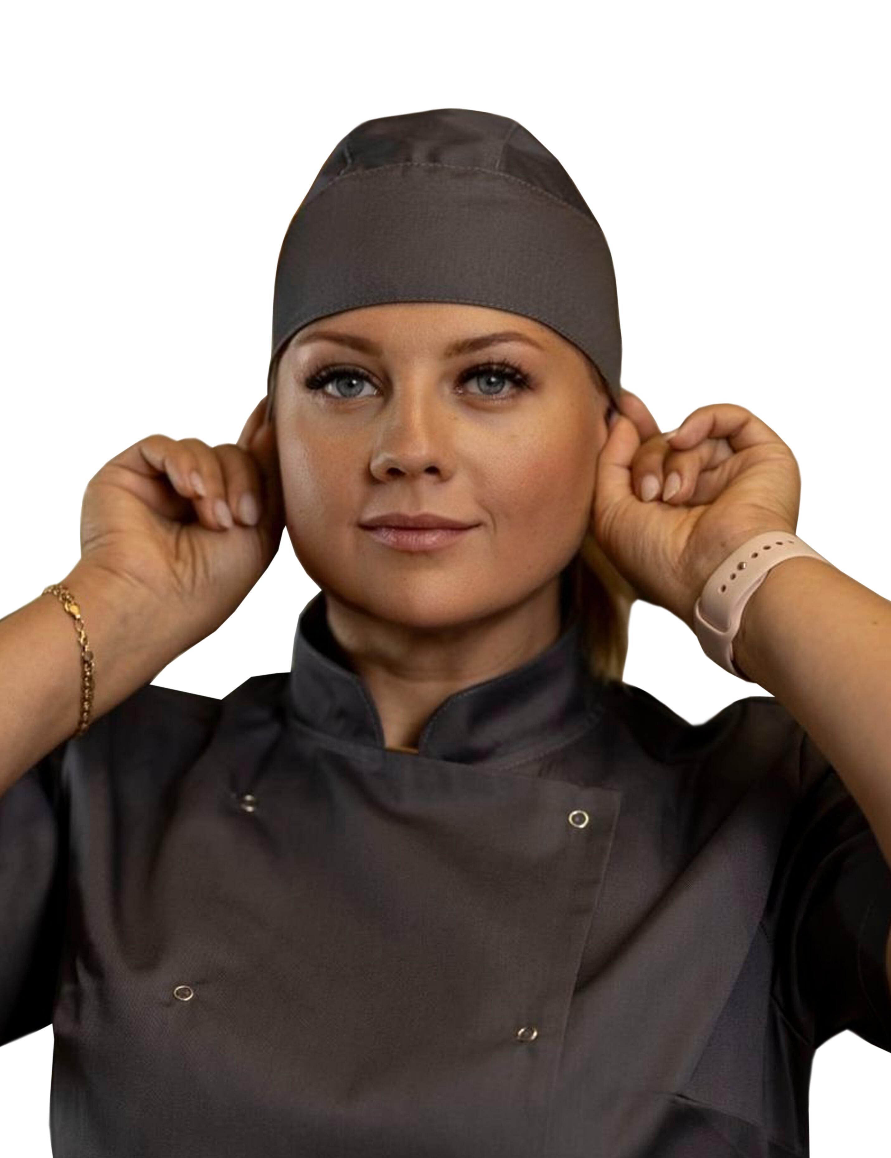 Chef bandana dark grey plain and embroidered option