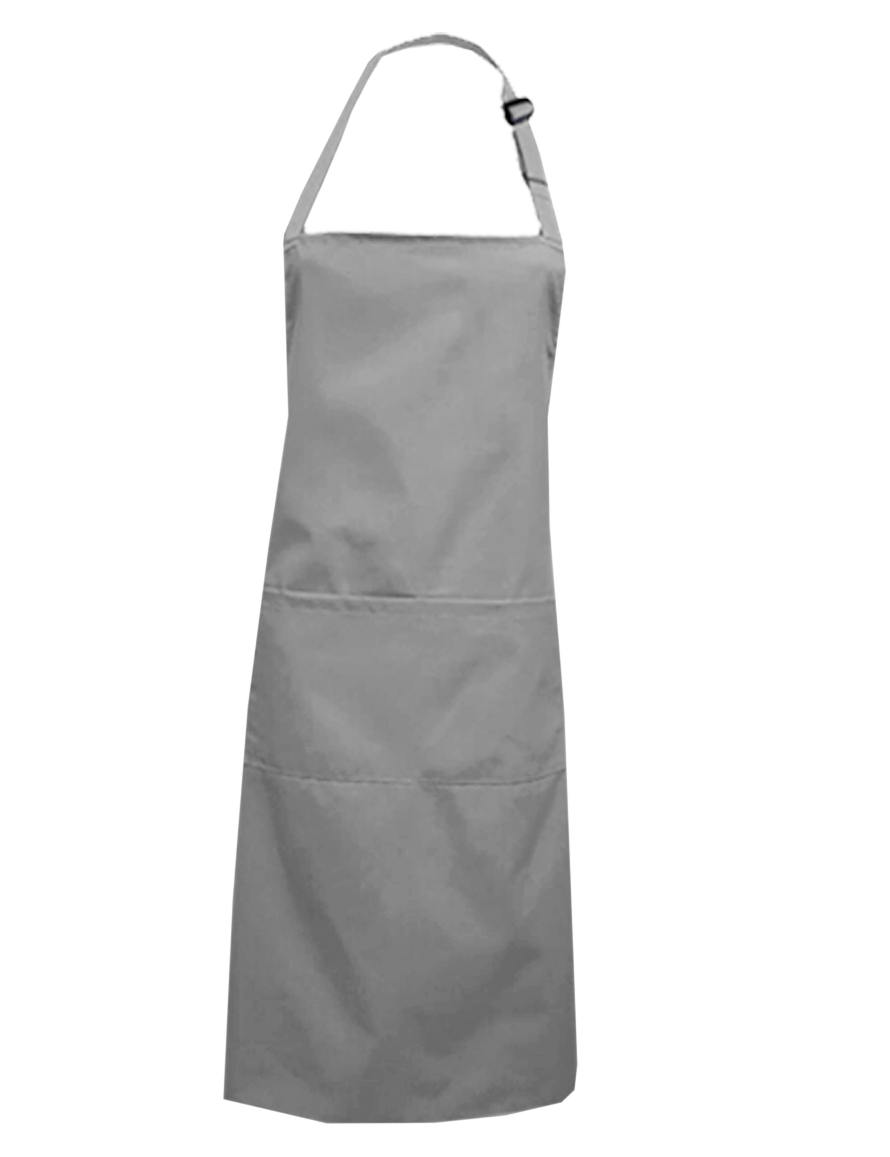 Plus size Light Grey bib apron plain design for professional use