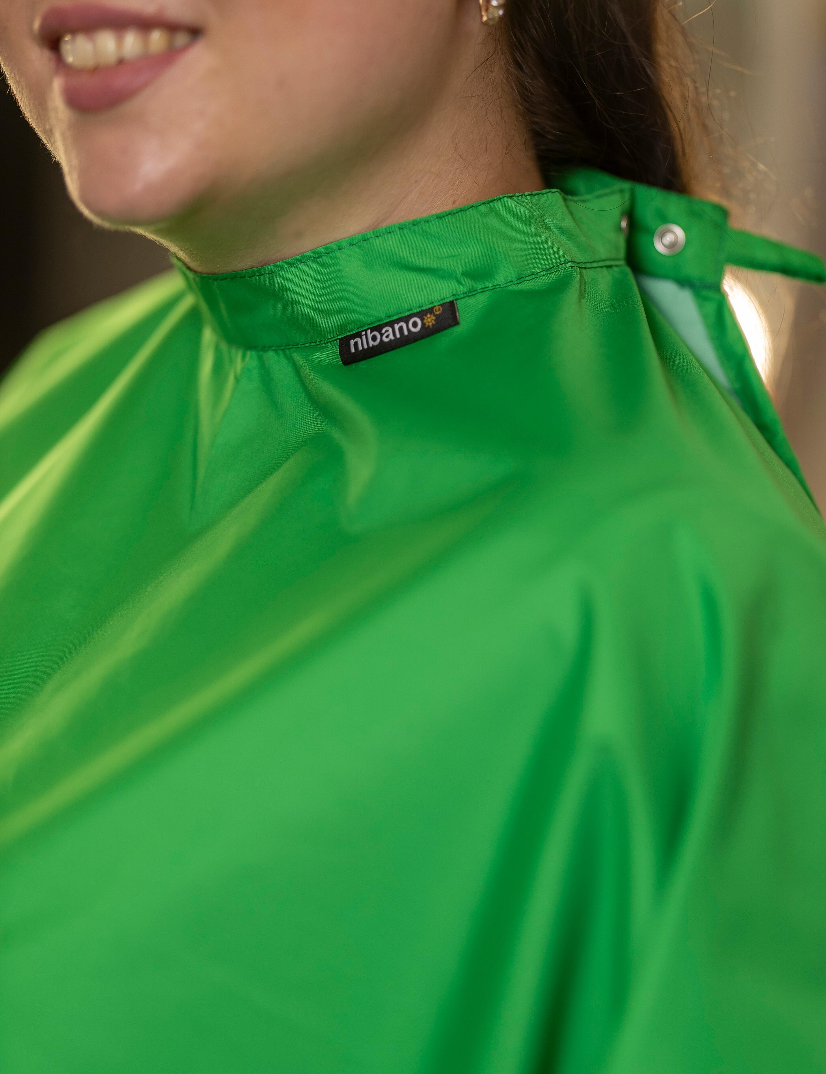 Waterproof Hairdressing cape kelly green