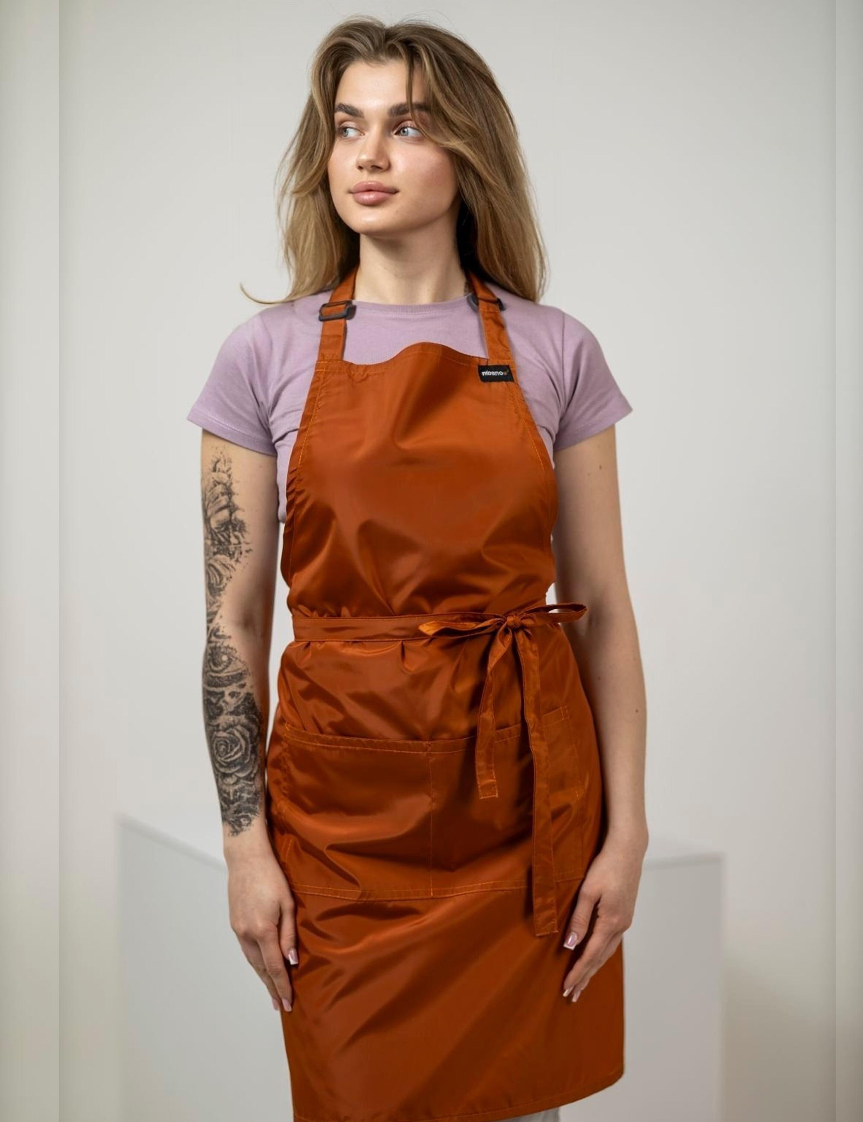 Ginger Biscuit Waterproof Apron for Salon and Beauty Professionals