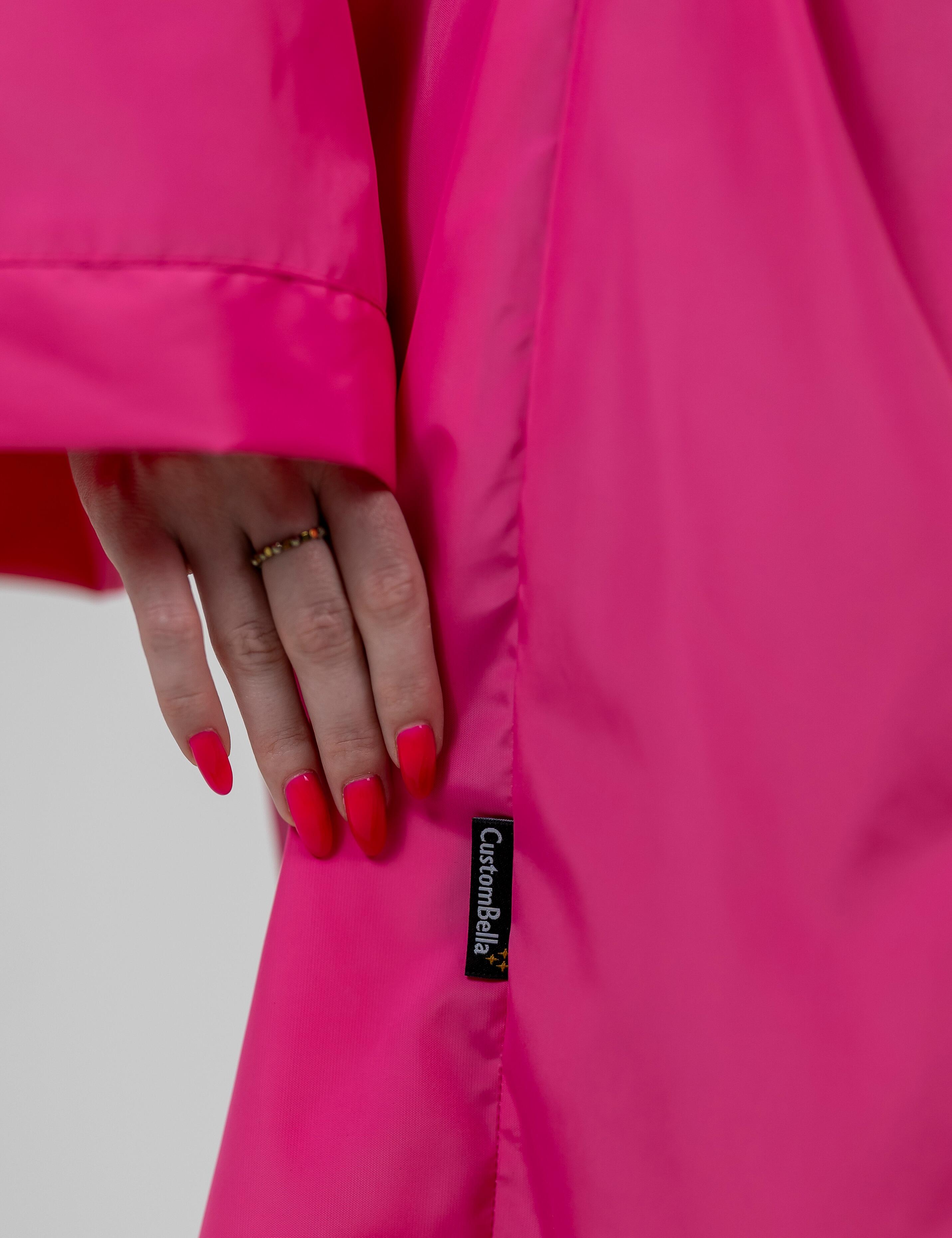 Professional haircutting kimono gown hot pink