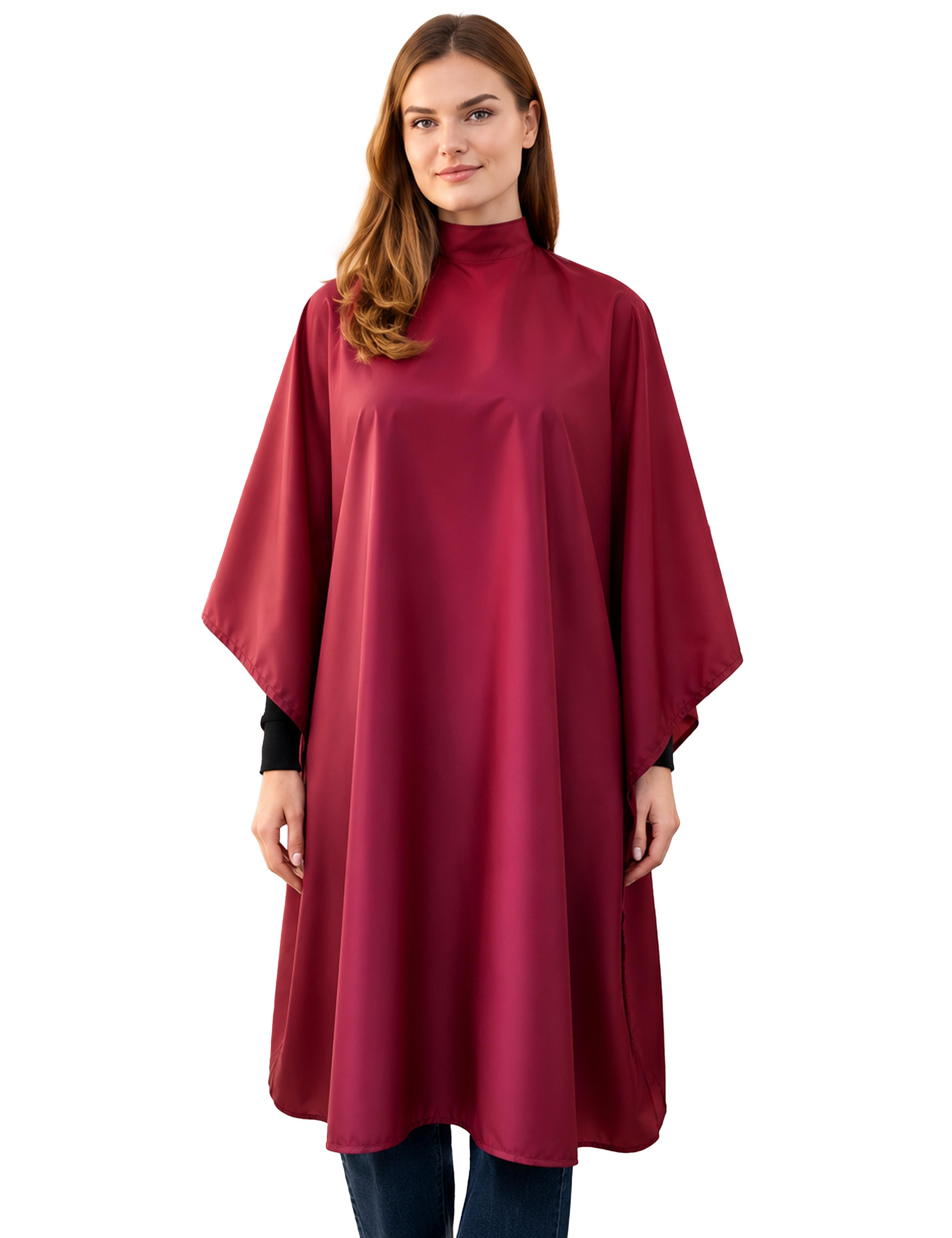 Waterproof Hairdressing cape burgundy for beauty salon