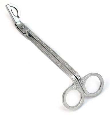 Stainless Steel Handle Candle Candle Wick Trimmer Scissors Snuffer Silver 