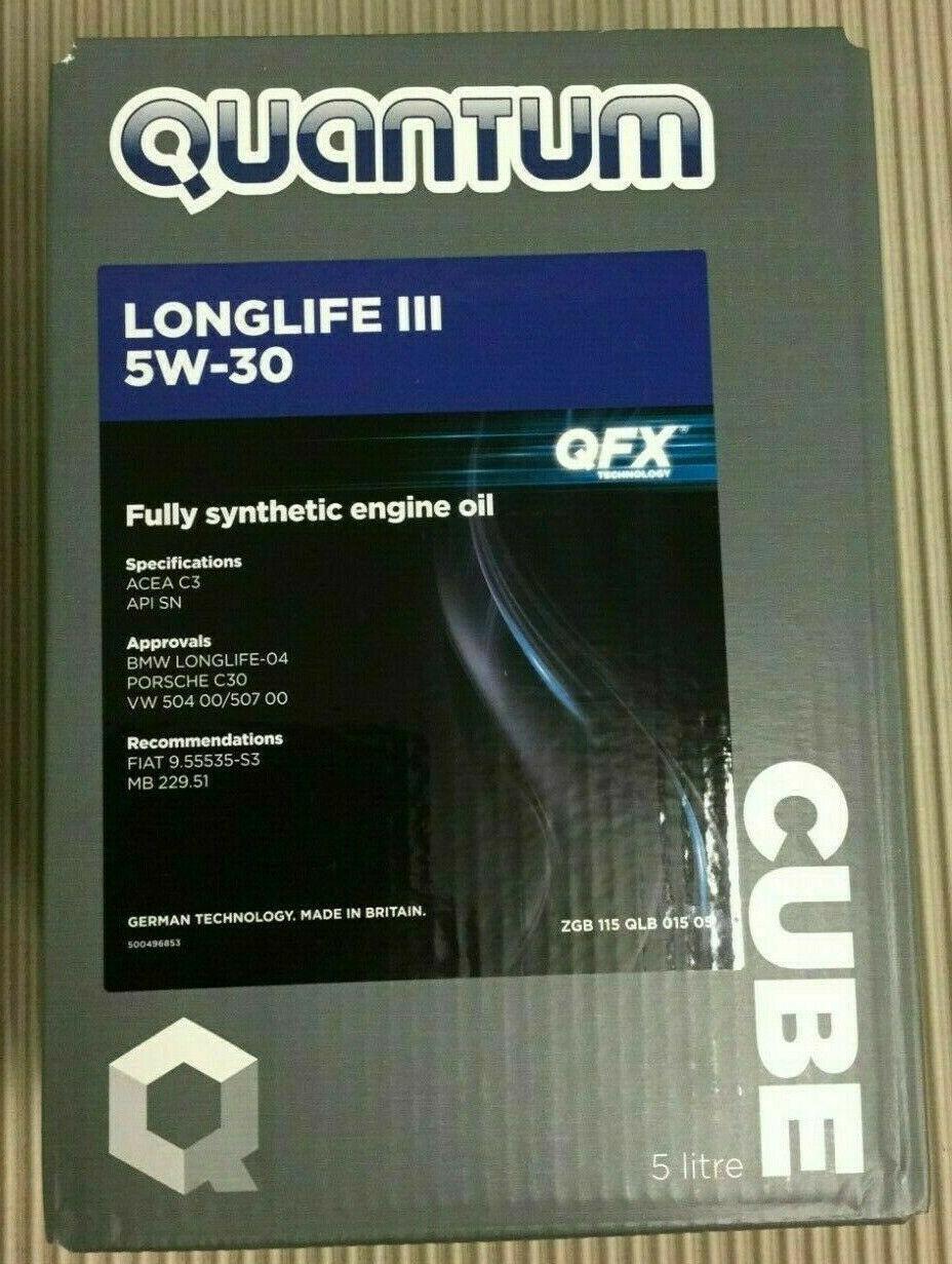 Genuine Quantum Longlife 3 5W30 Fully Synthetic Engine Oil 5L ZGB115QLB00505