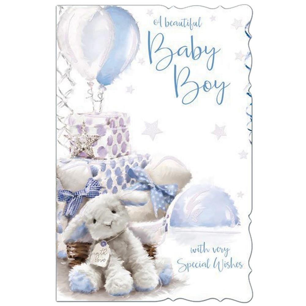 Newborn Grandson Greeting Card New Baby Congratulations 20 x 14 cm Quality Card On The Birth of Your Grandson 
