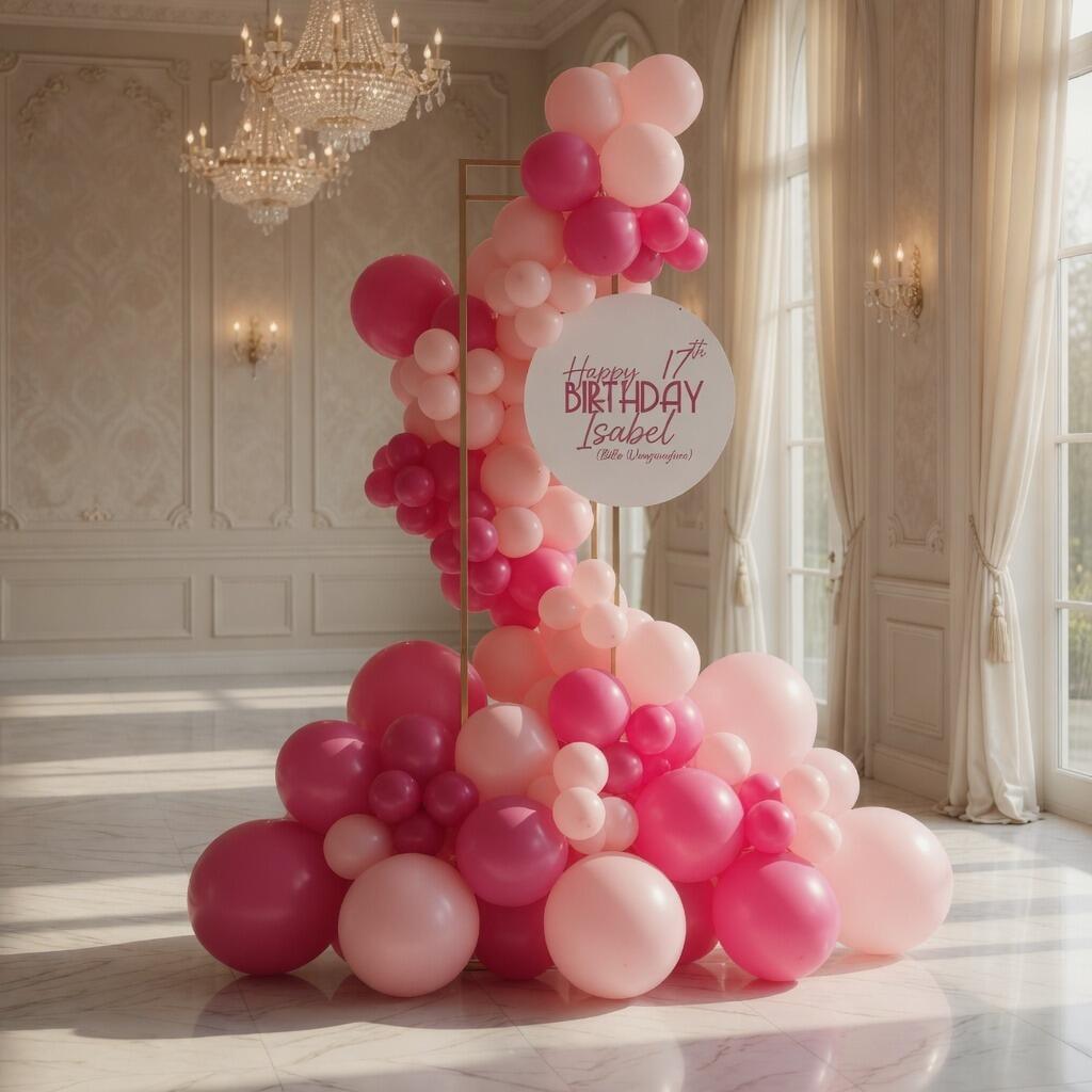 Birthday Balloon Frame balloon display