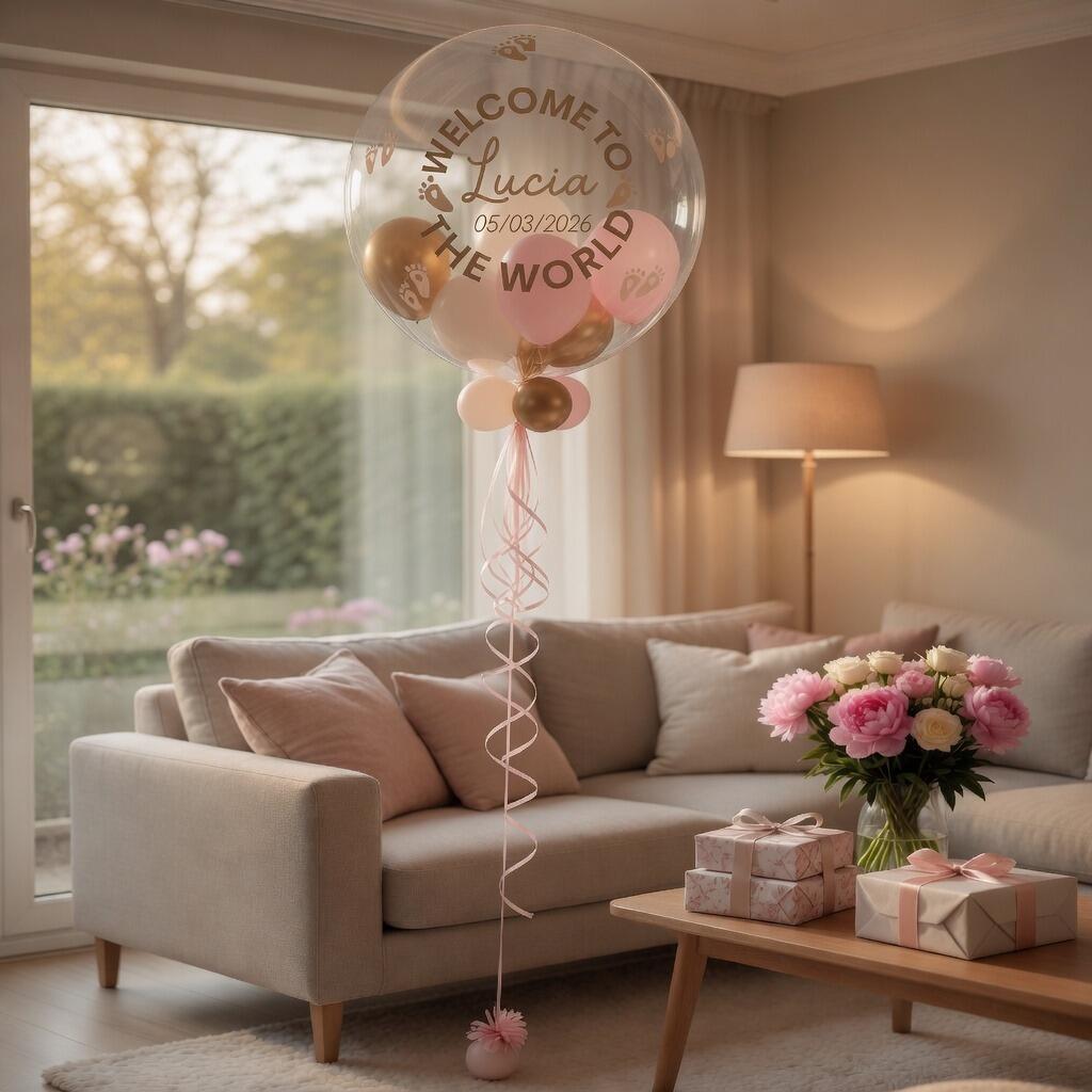 New baby personalised balloon