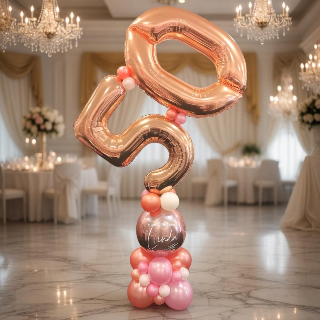 Beautiful Double Number Stack in a lovely venue