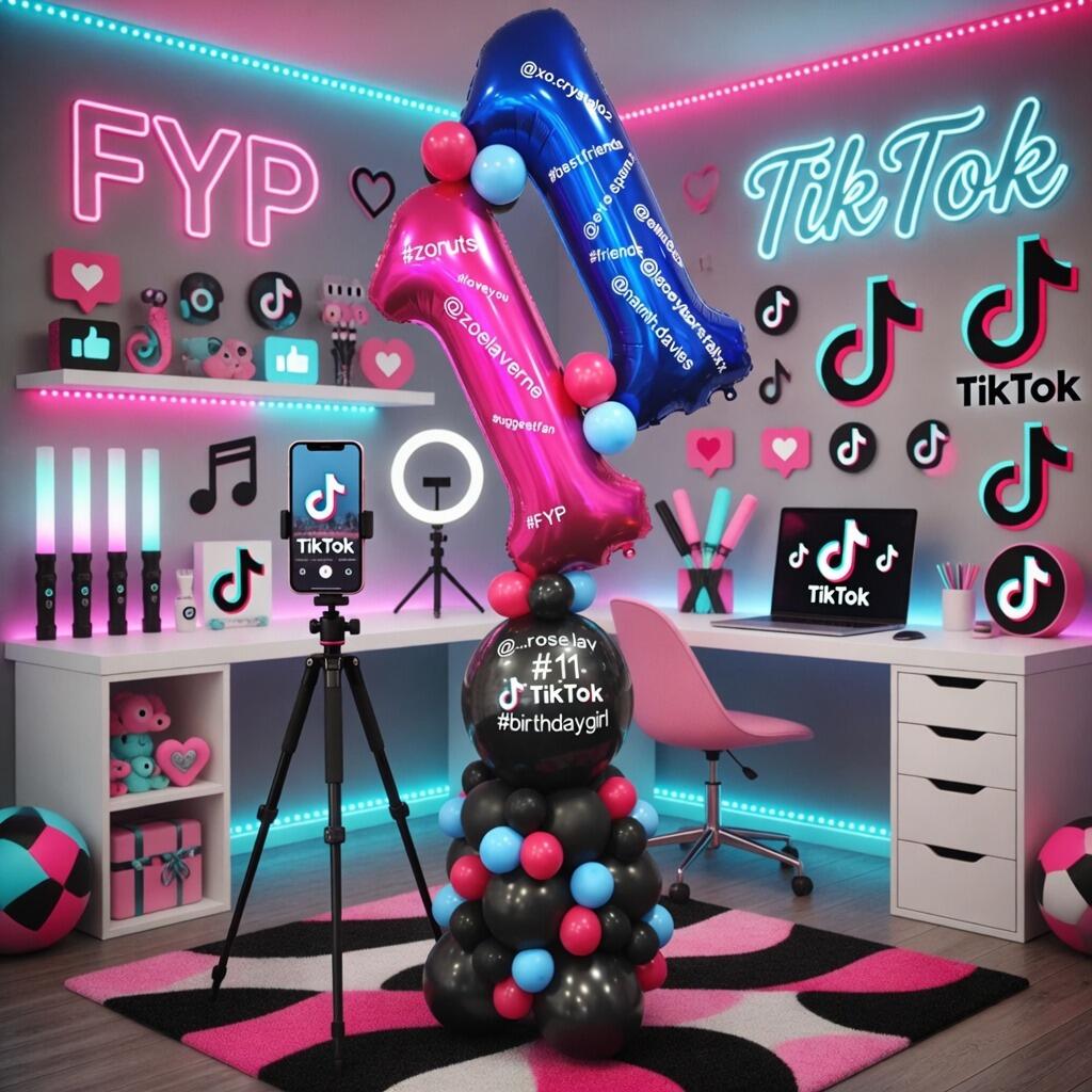 Signature TikTok double digit balloon display