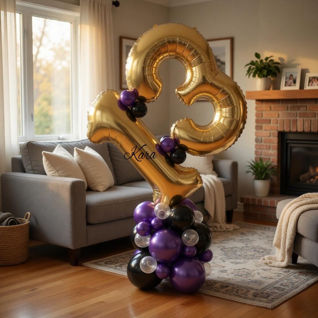 Double Number Money Balloon Display