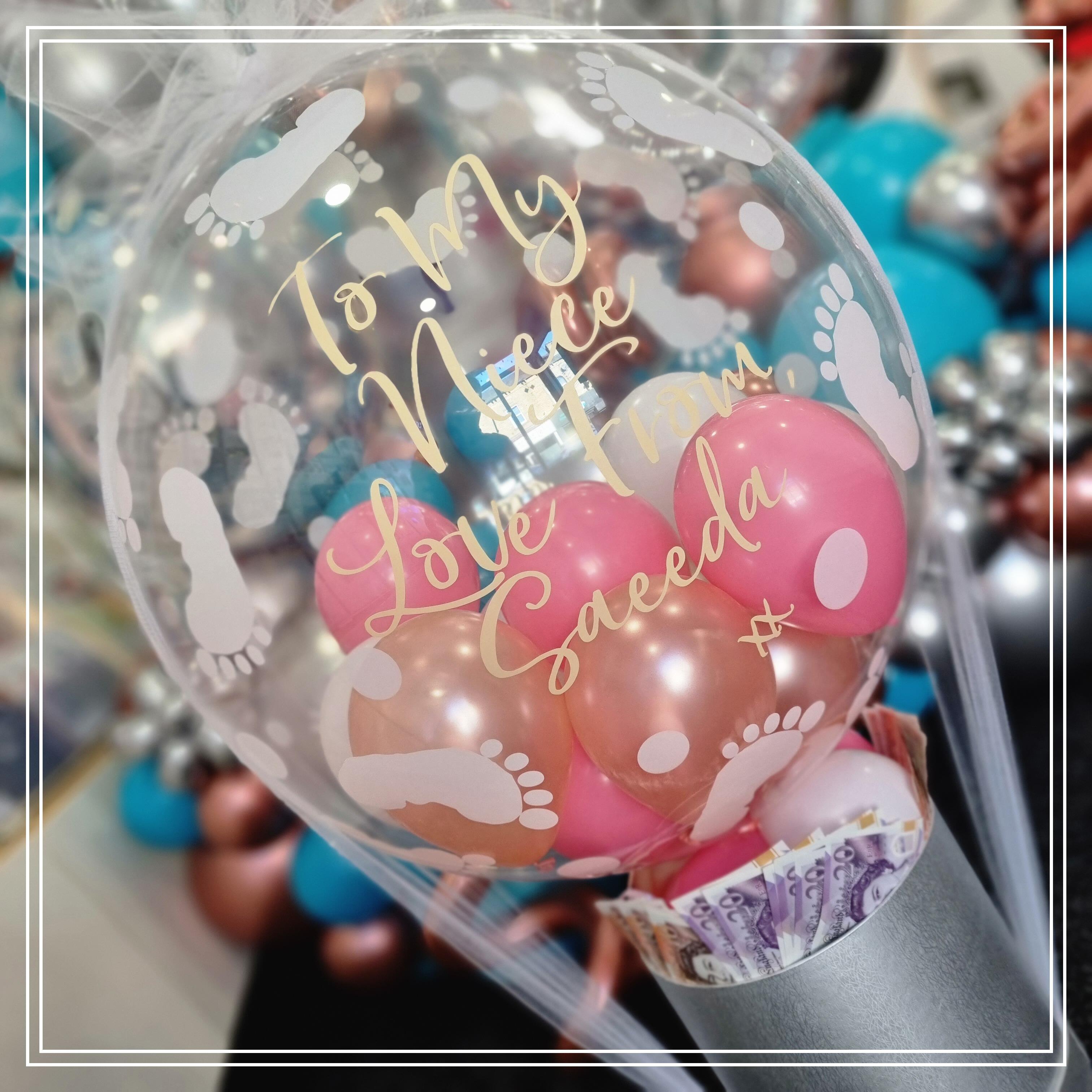 Luxury 24 inch money balloon with surprise cash reveal