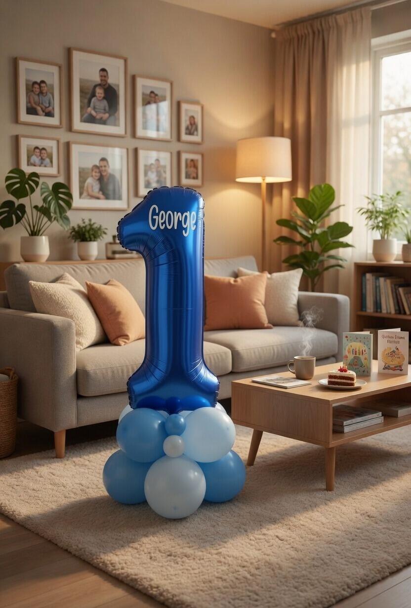 Single Number Balloon Stack Age 1