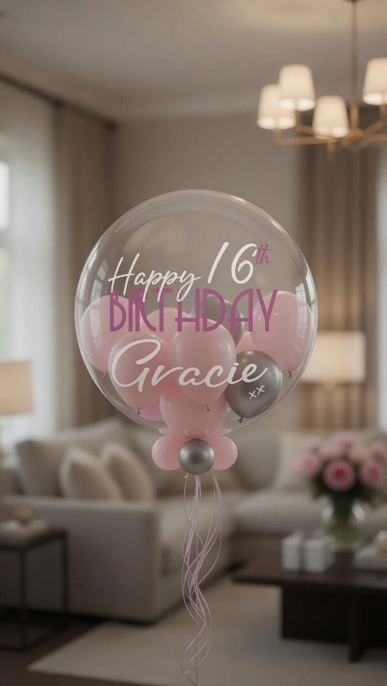 Luxury 24 Inch Personalised Bubble Balloon balloon display