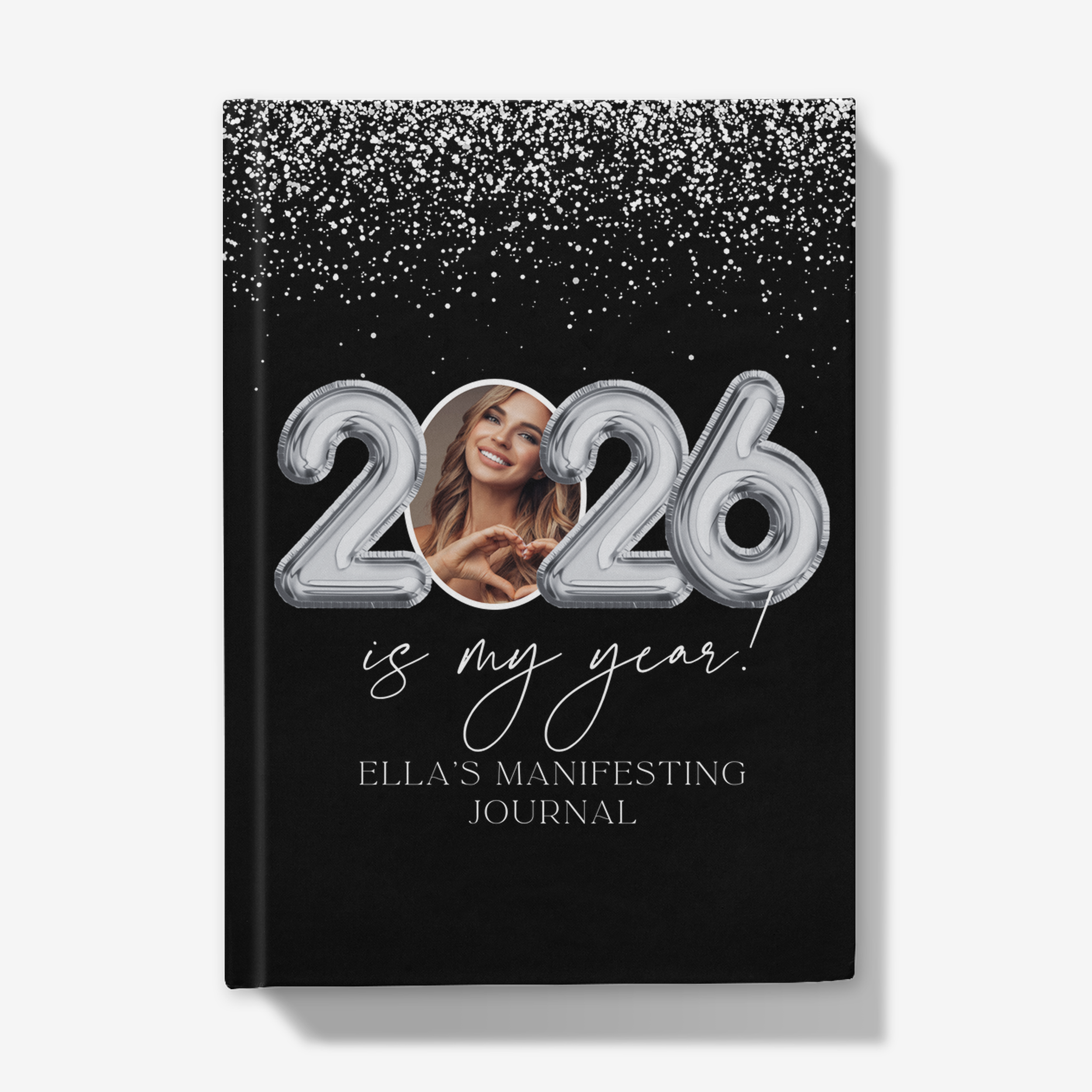 Personalised manifesting journal with photo - silver