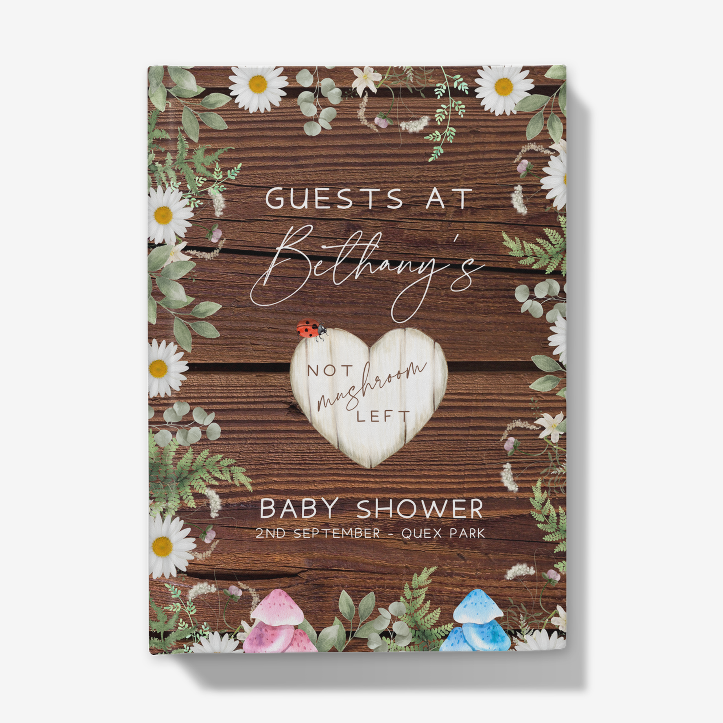 Woodland baby shower guest book