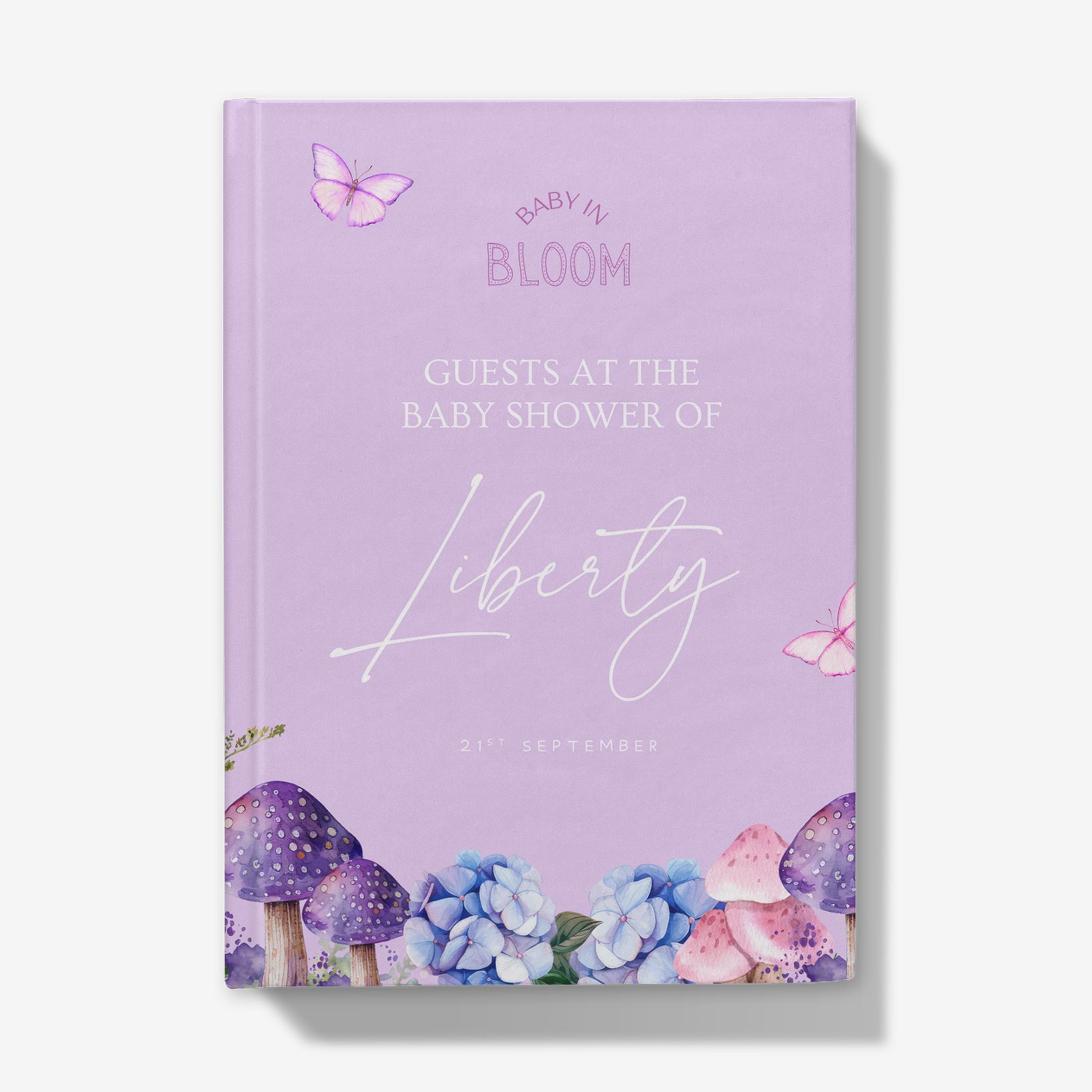 Baby shower guest book