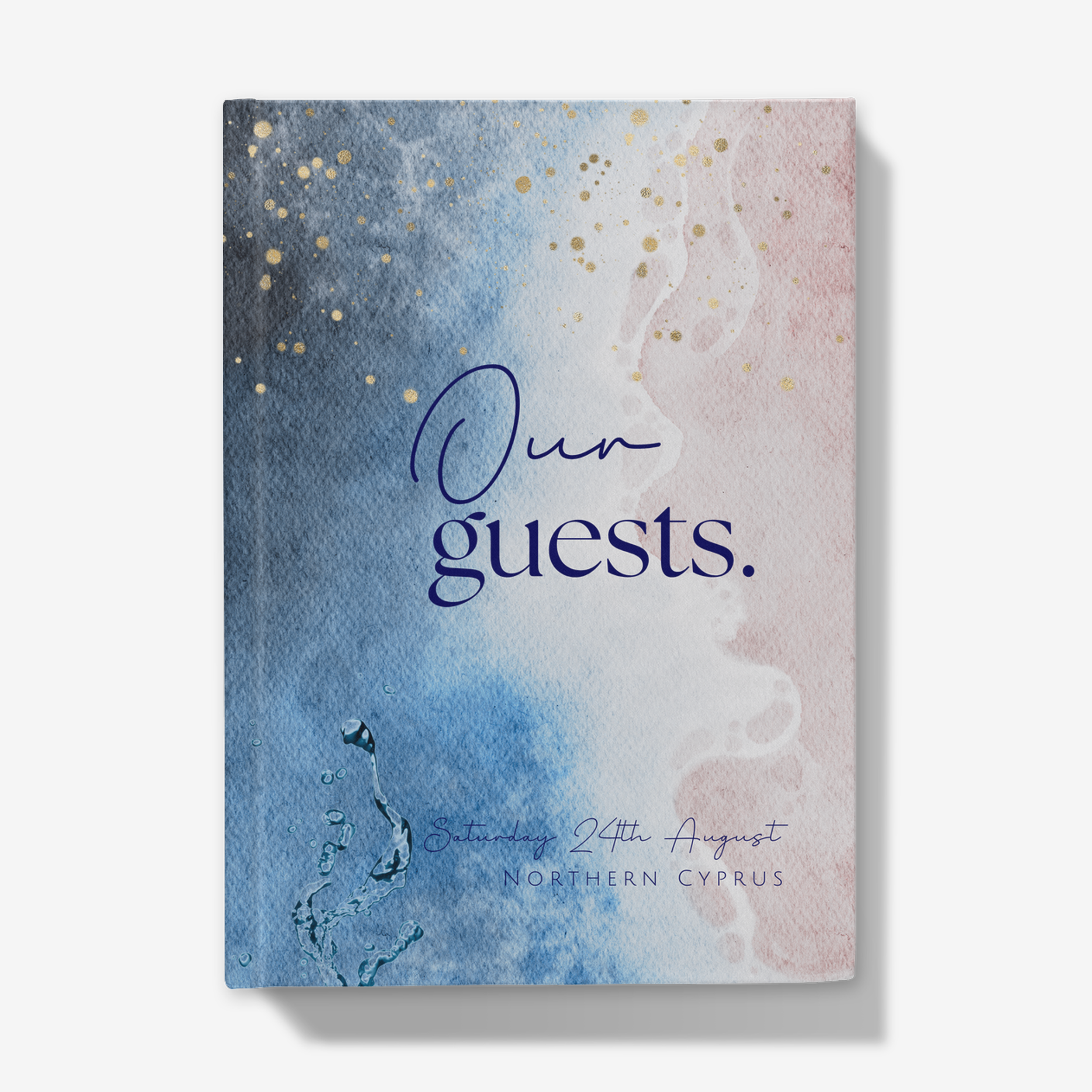 Beach theme wedding guest book