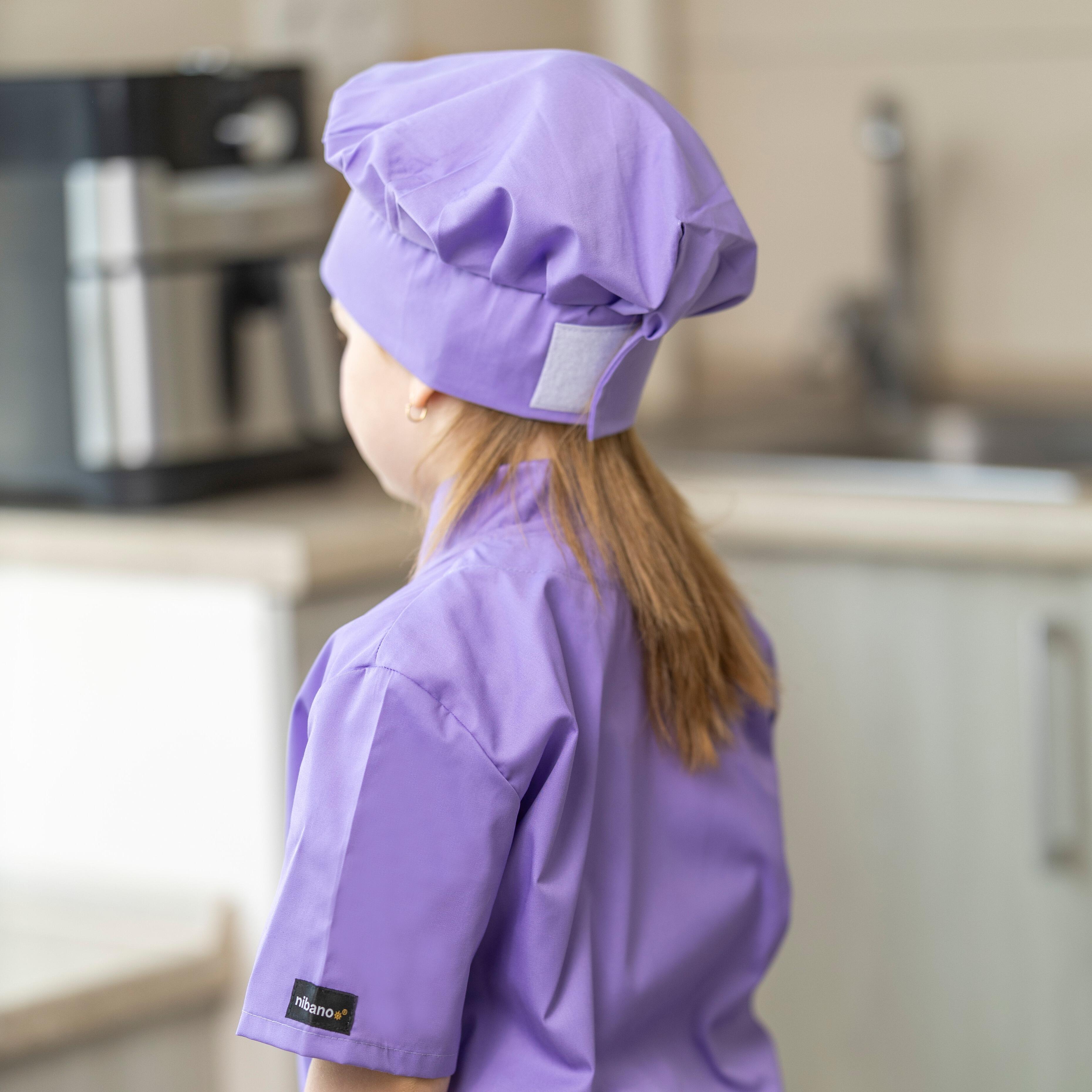 Printed Kids Chef Hat Lilac