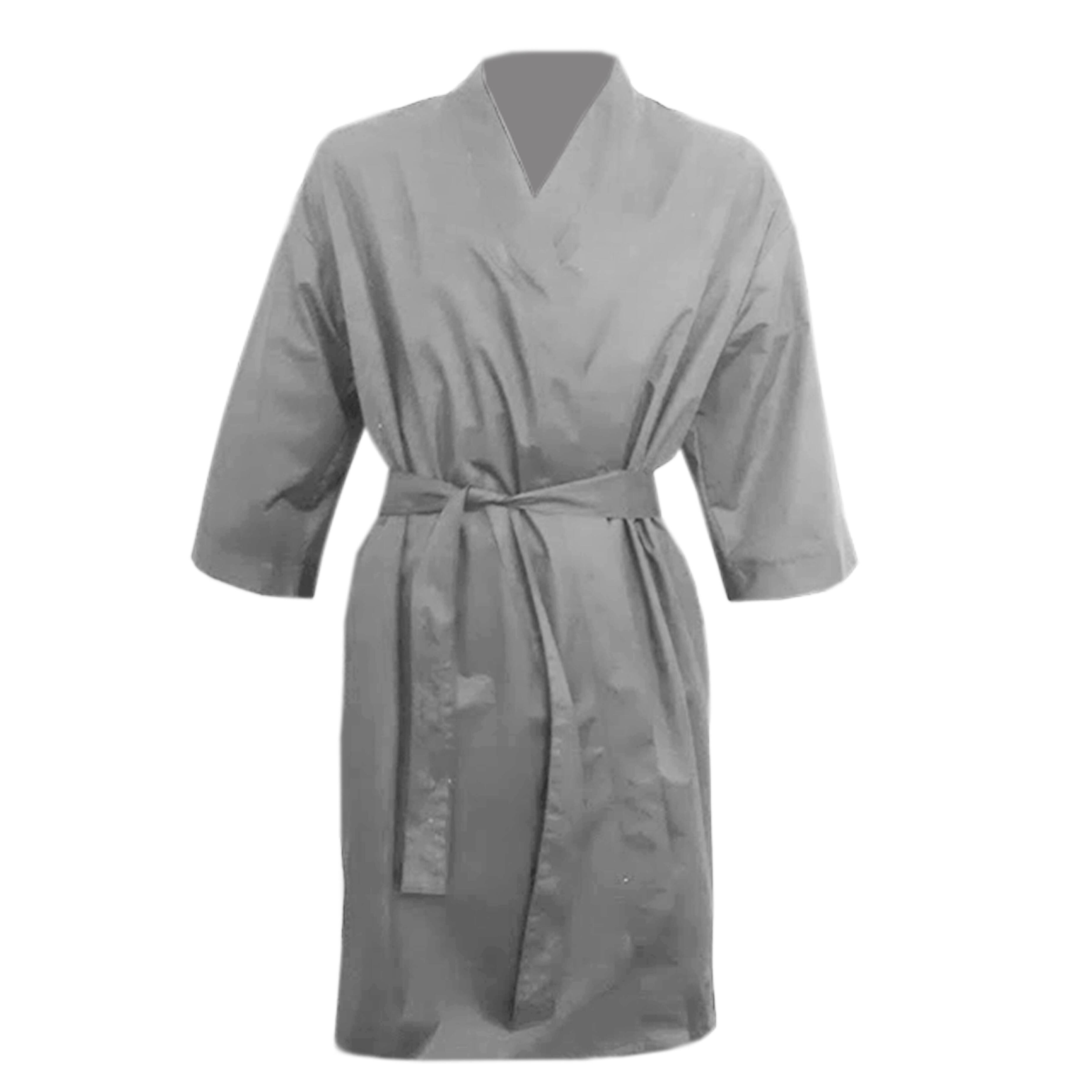 Grey Salon Kids Kimono Gown with logo