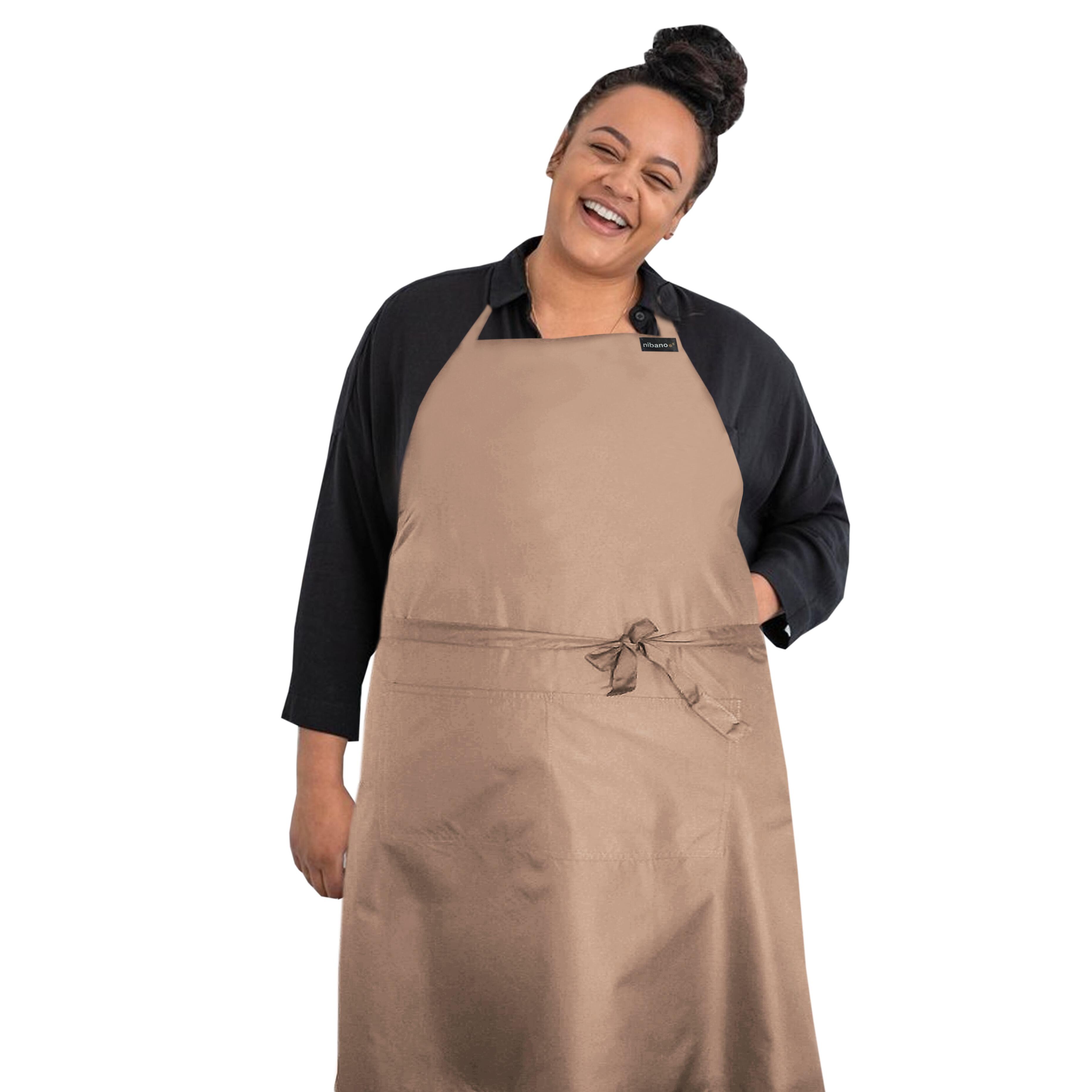 Waterproof Plus size Apron Latte