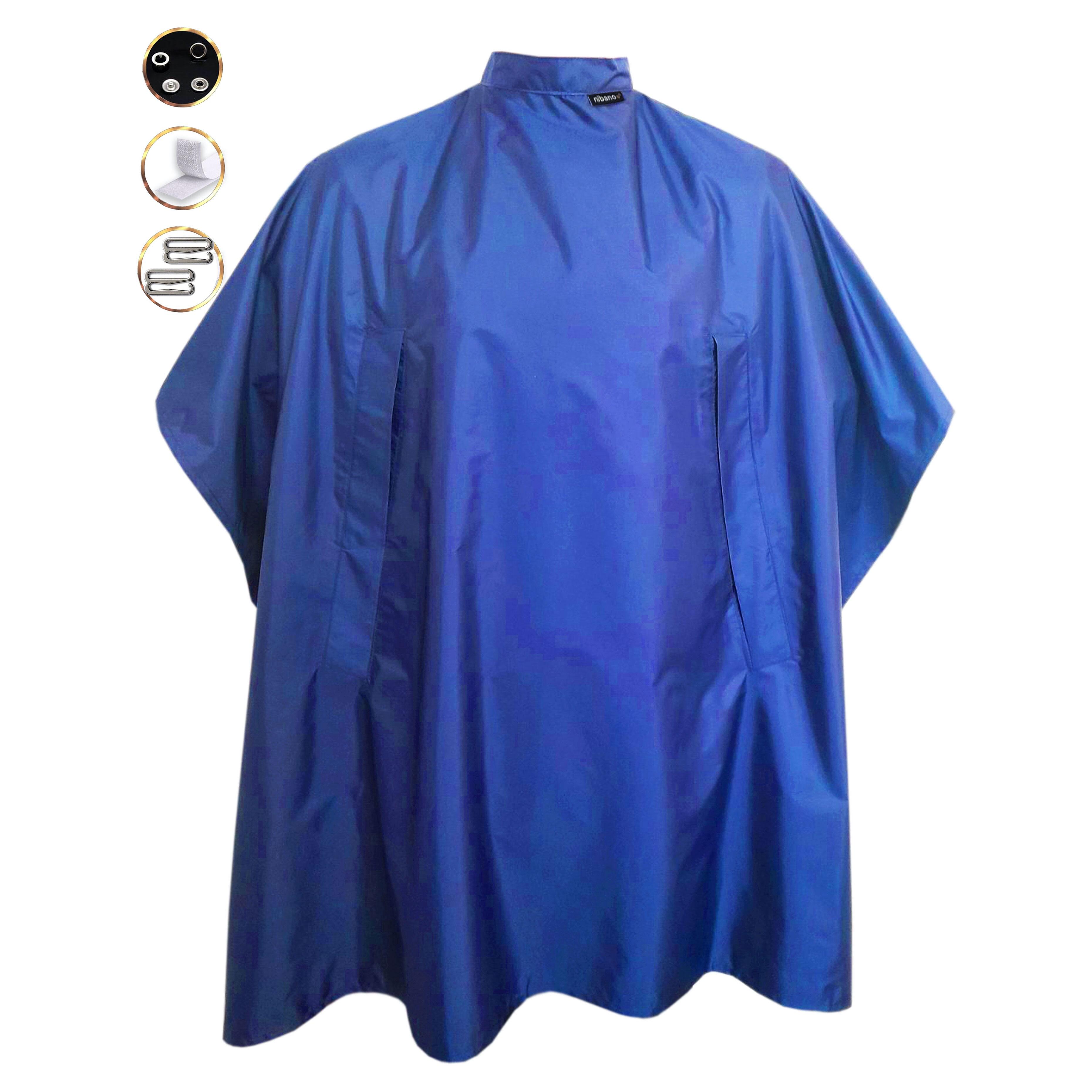 Nibano hairdressing gown royal blue with hand slits