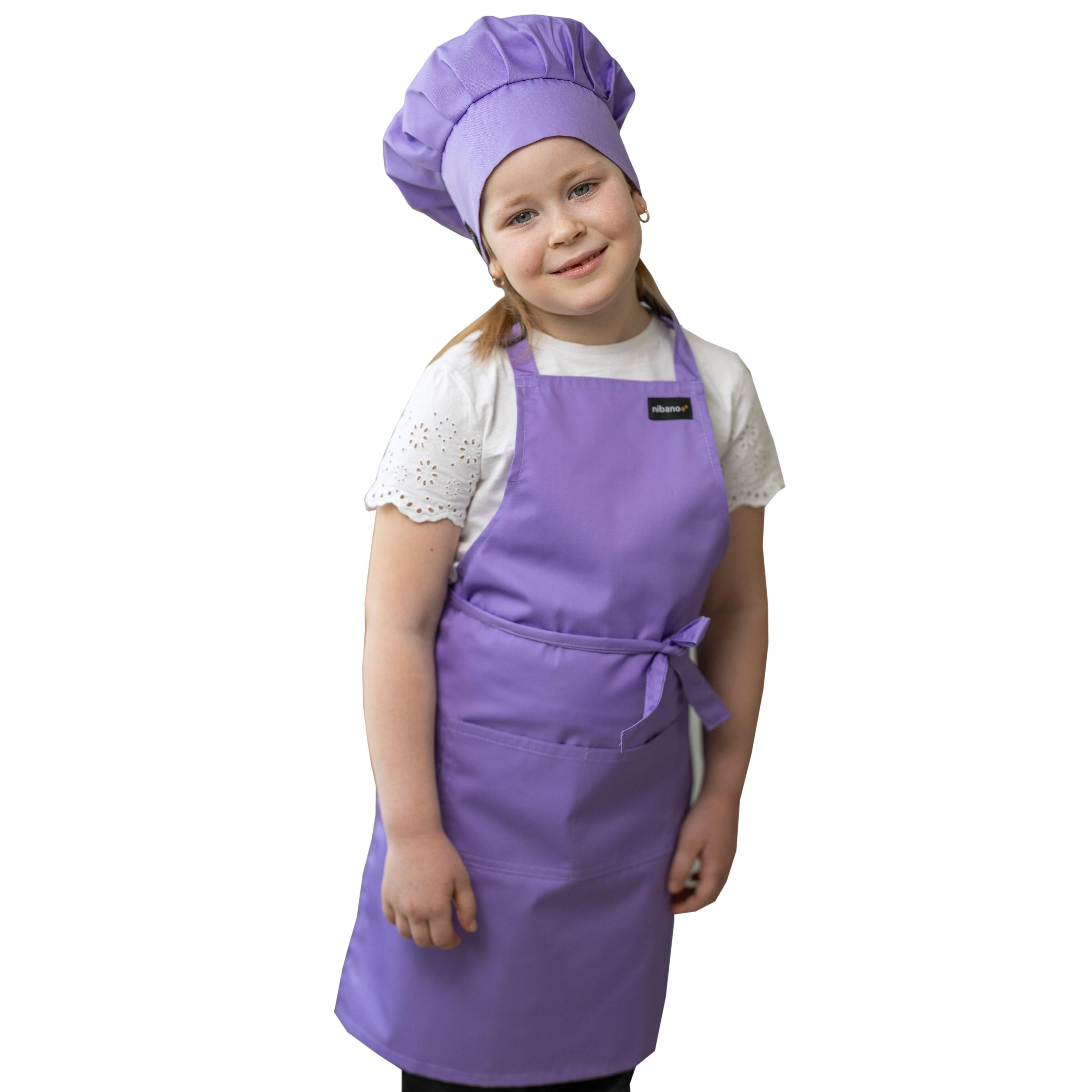 Nibano Kids Apron with Pockets Lilac