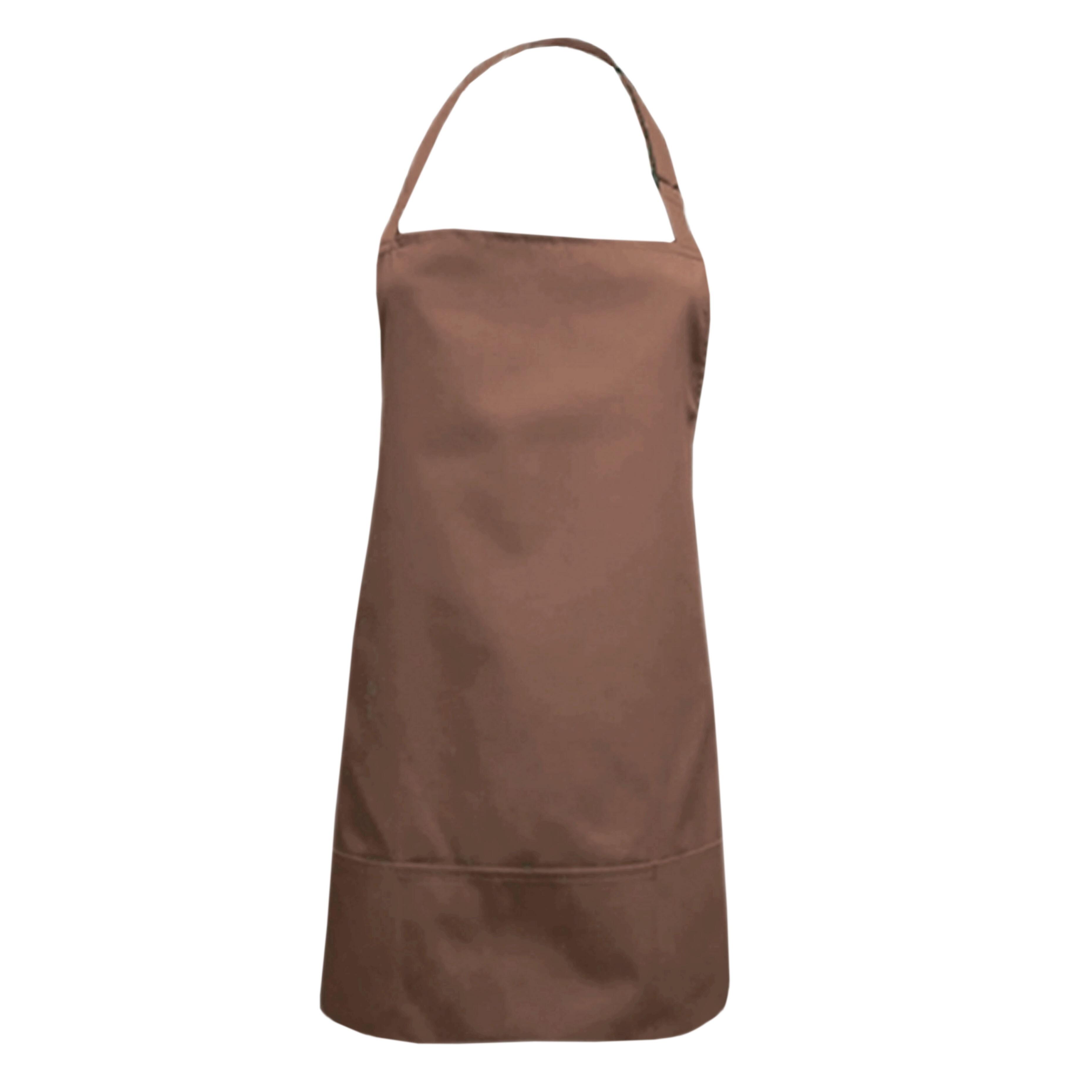 Short waterproof hairdressing apron Coffee