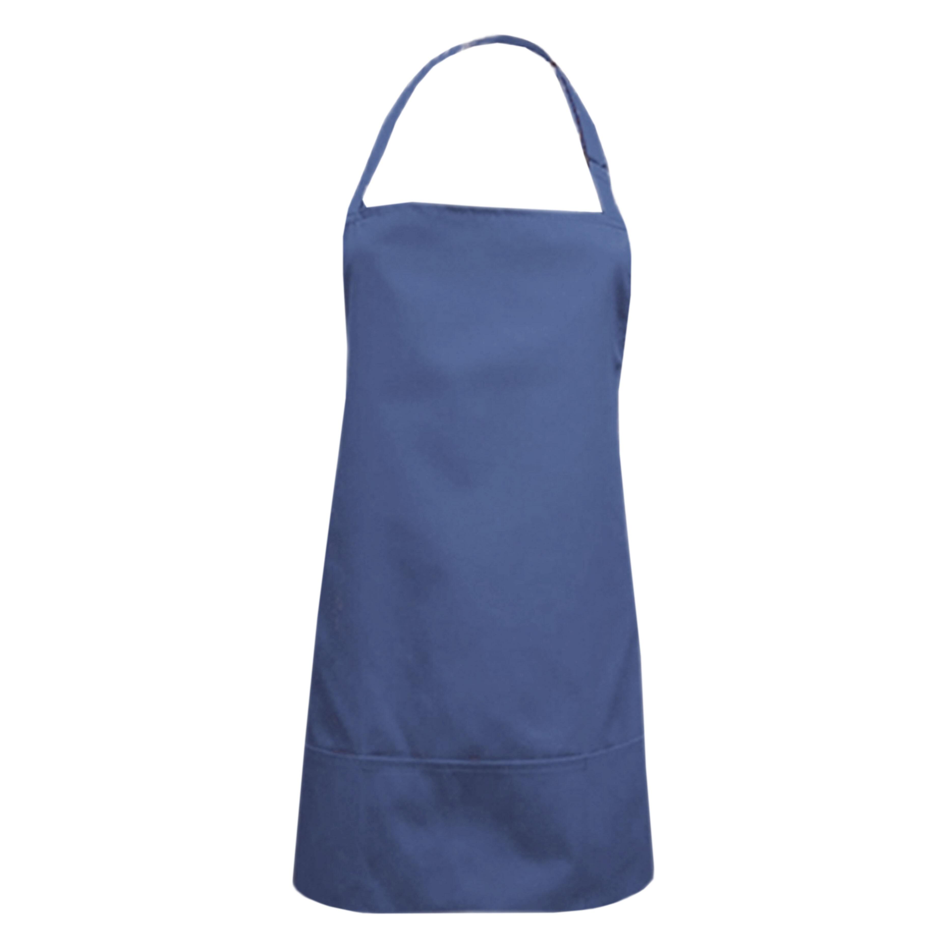 Short waterproof hairdressing apron Blue