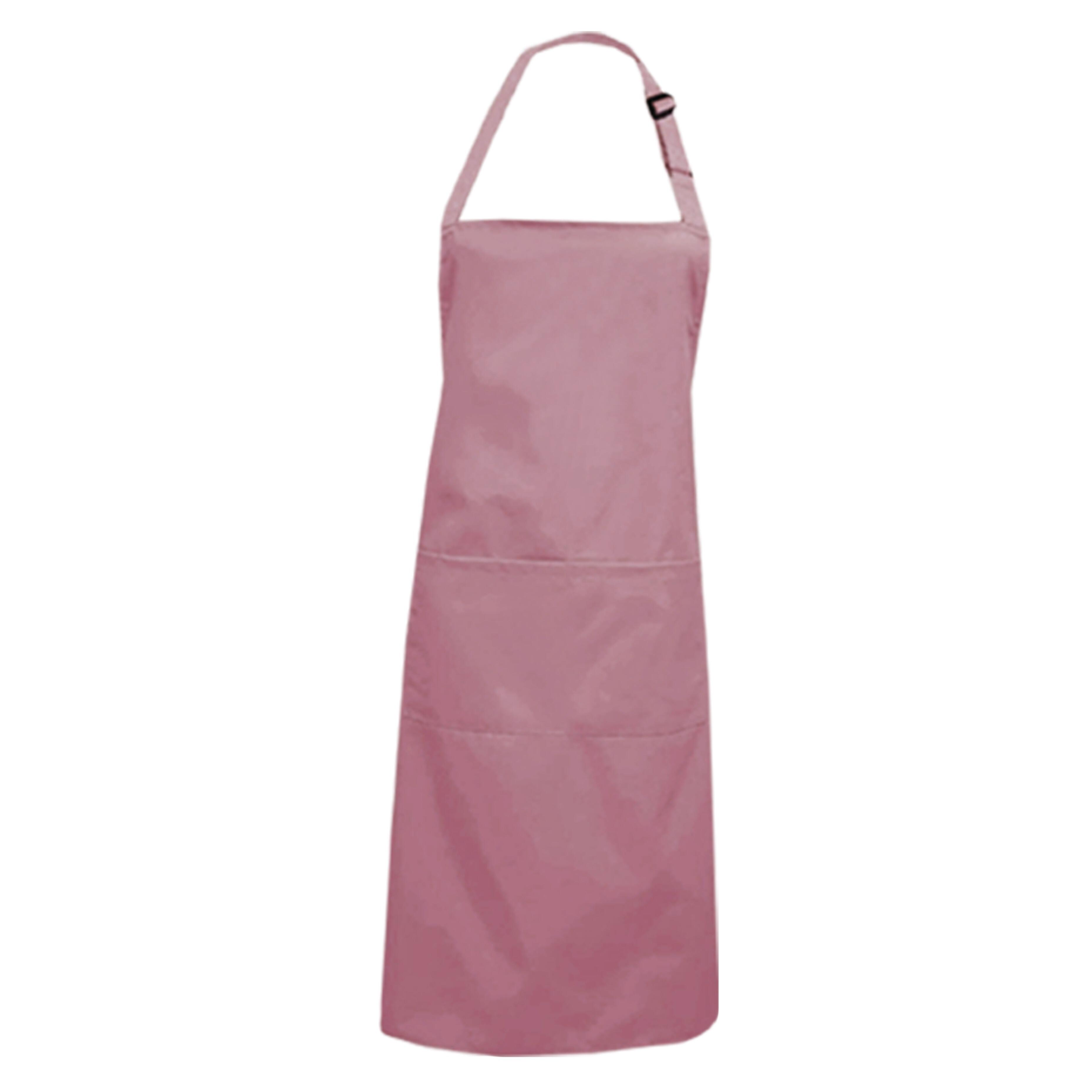 Personalised Plus Size Bib Apron Pockets Rose Gold with logo