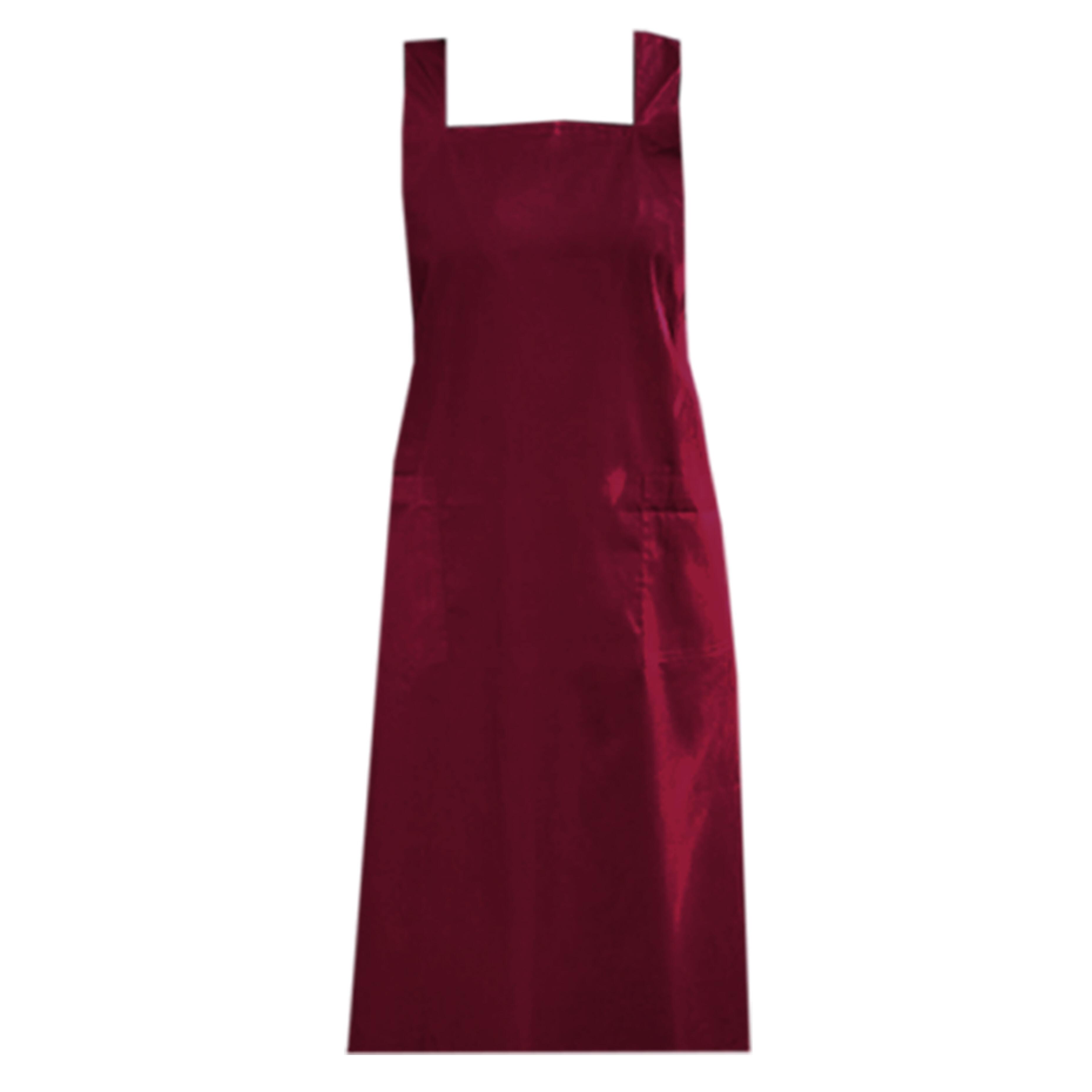 Personalised Cross Back Apron Pockets Burgundy