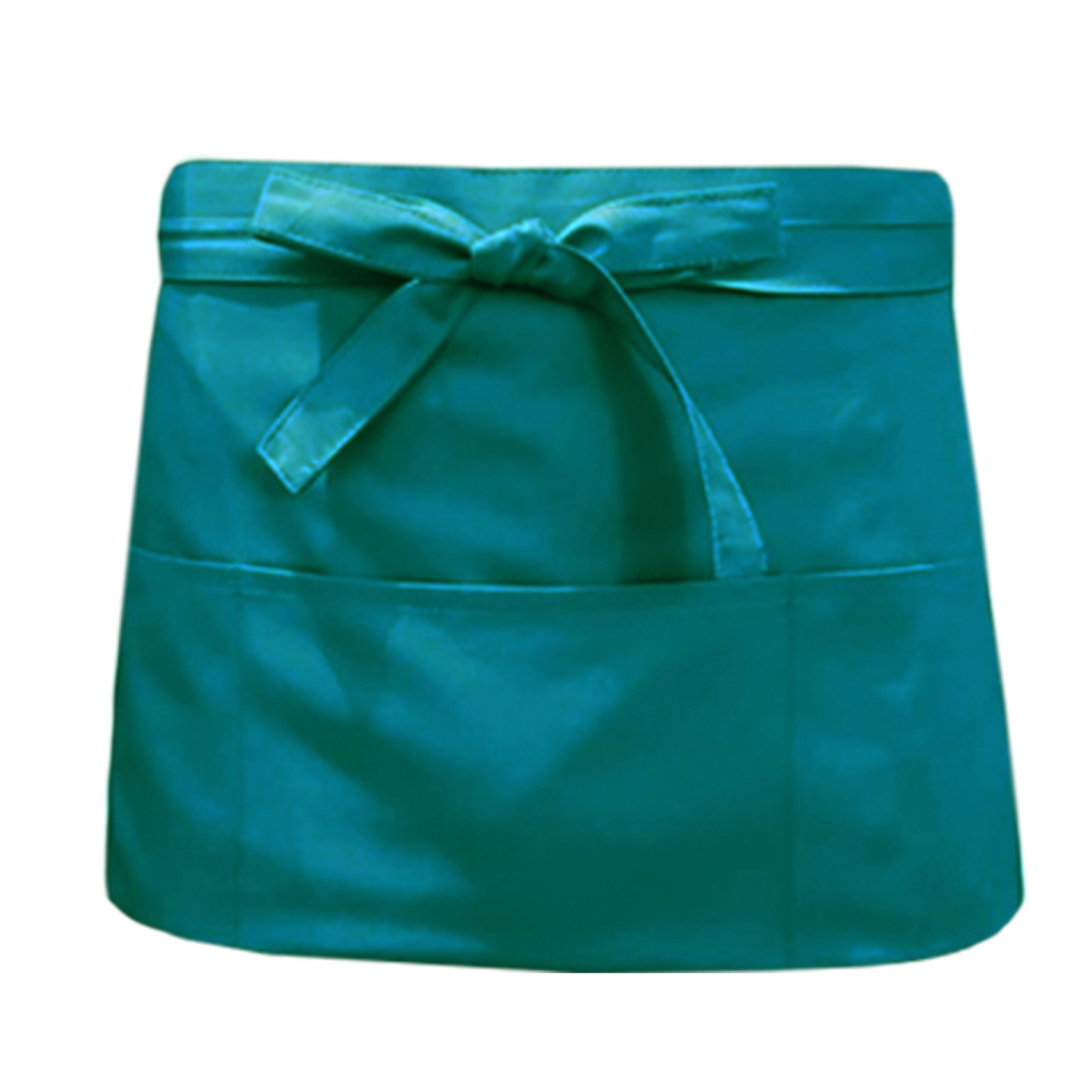 Nibano short waist apron with pockets teal