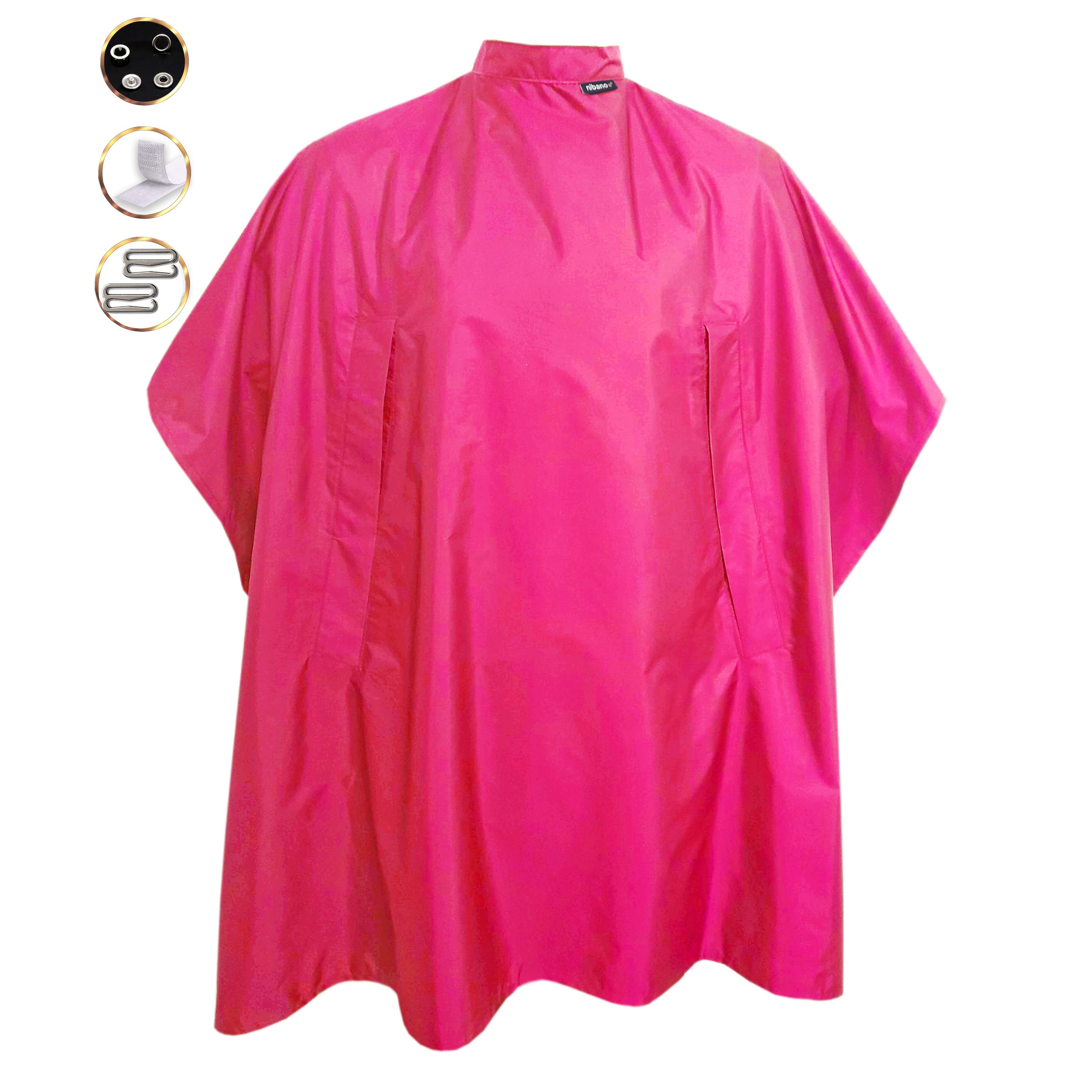 Nibano Hairdressing gown Hot Pink with hand slits