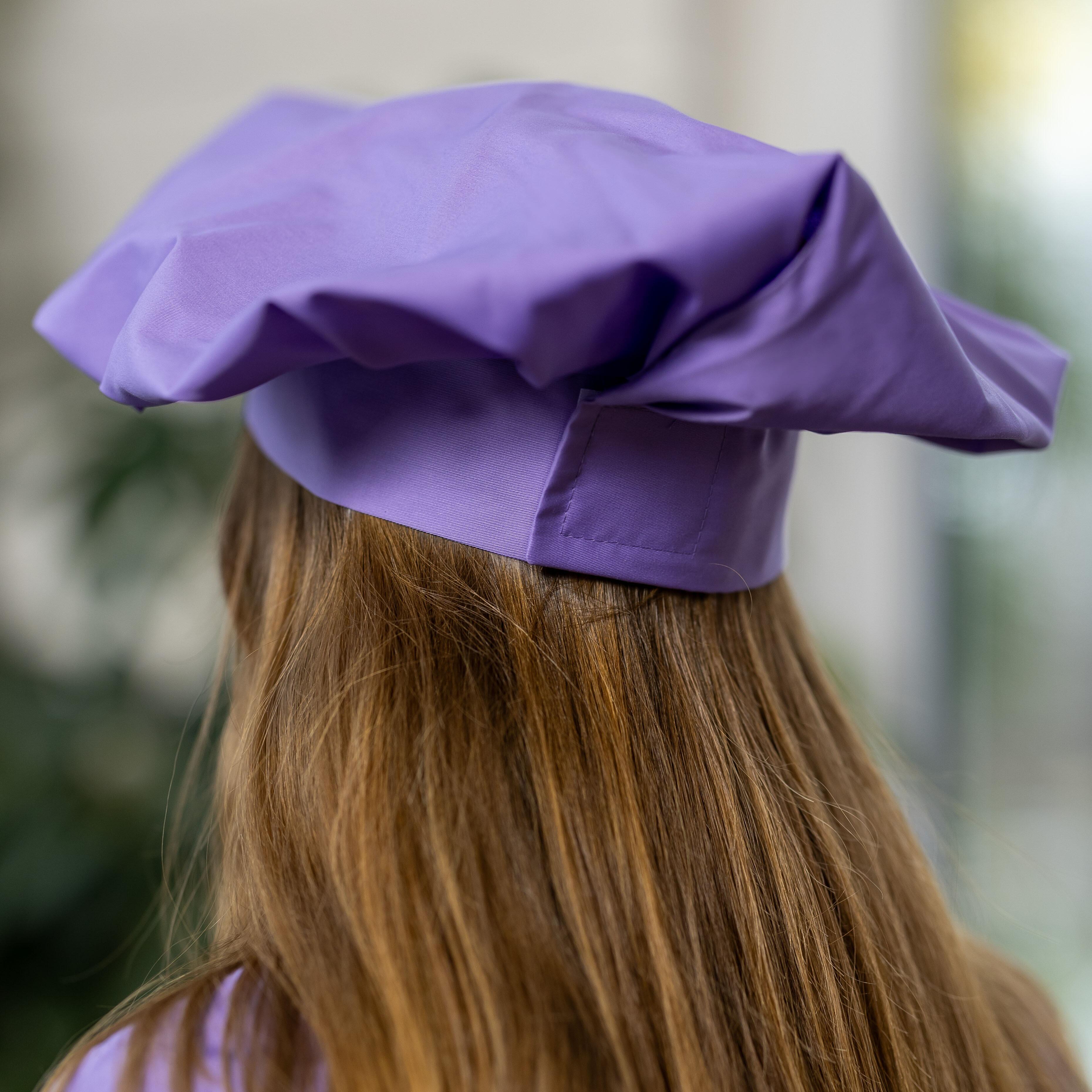 Lilac Chef's Hat Adjustable Velcro closure