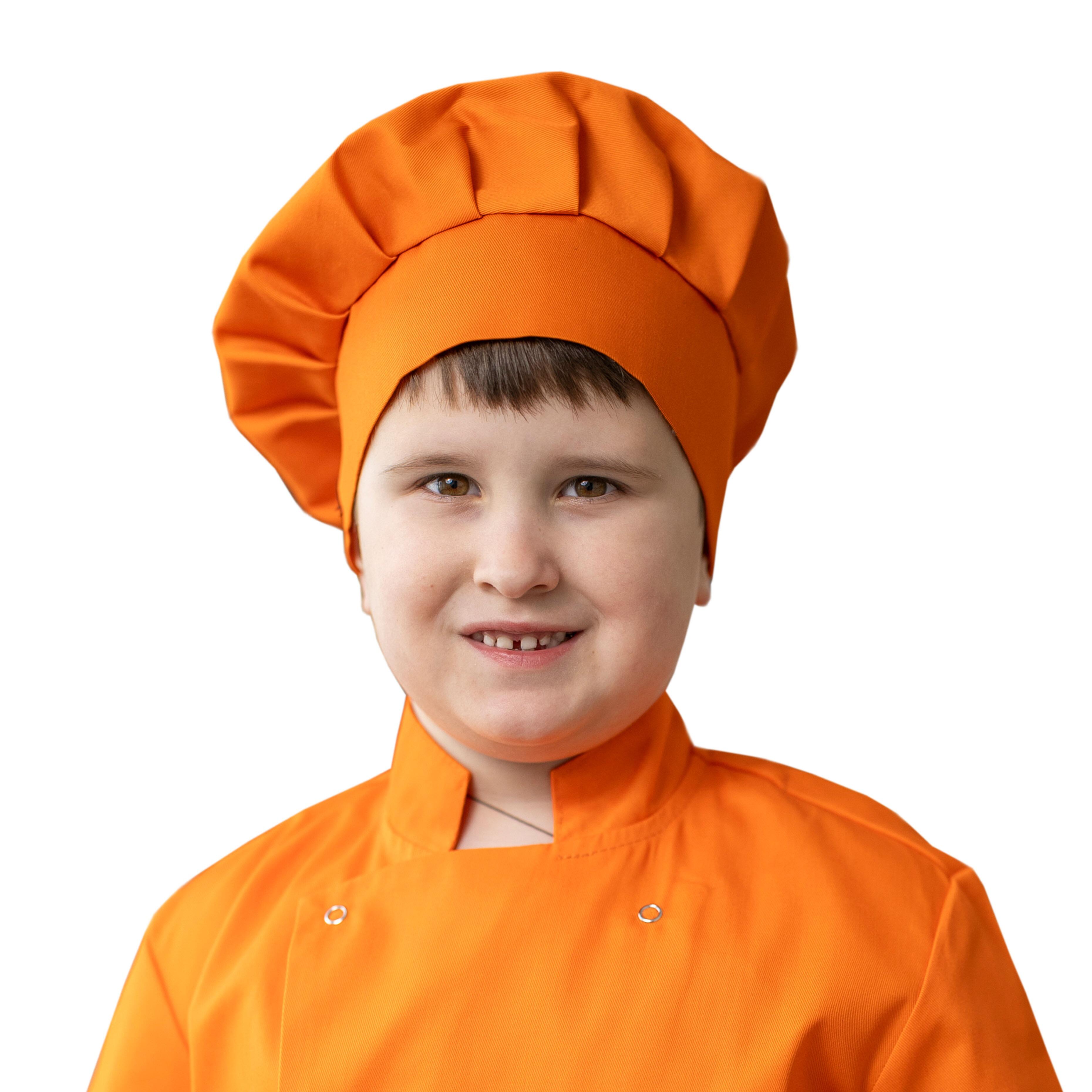 Kids Chef Hat Orange with name