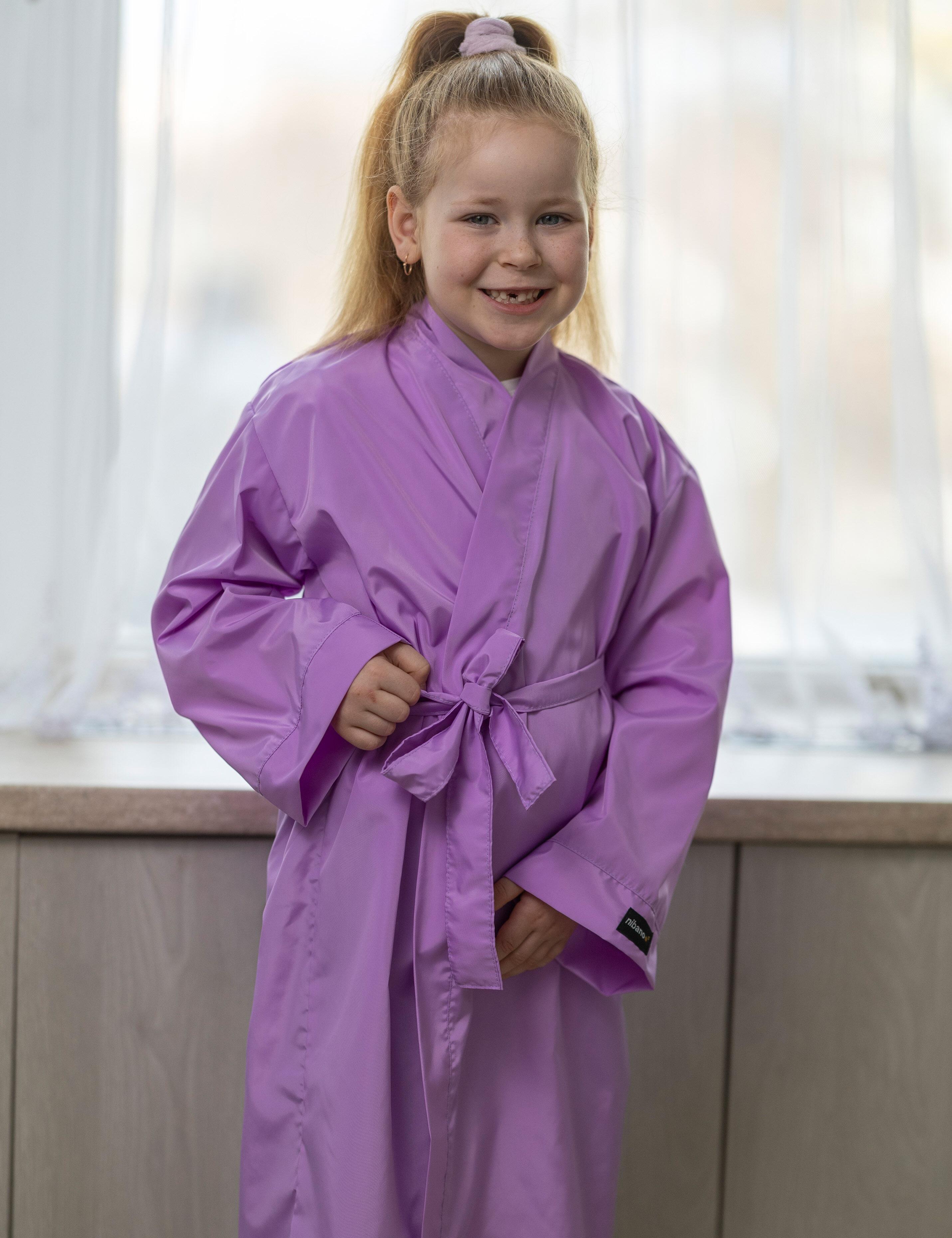 Kids Kimono Gown Lilac for beauty salon