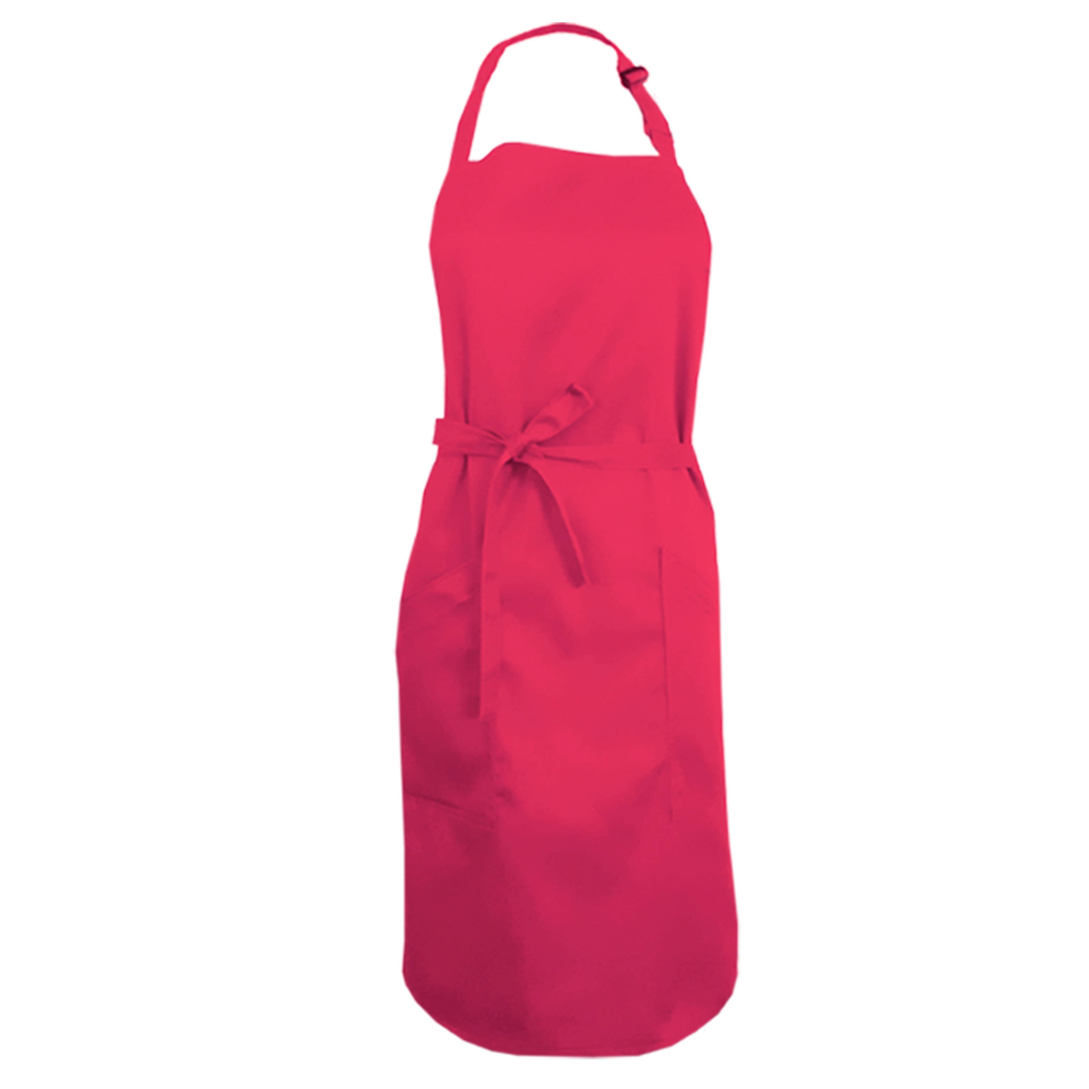 Custom Bib Apron with Side Pockets Coral