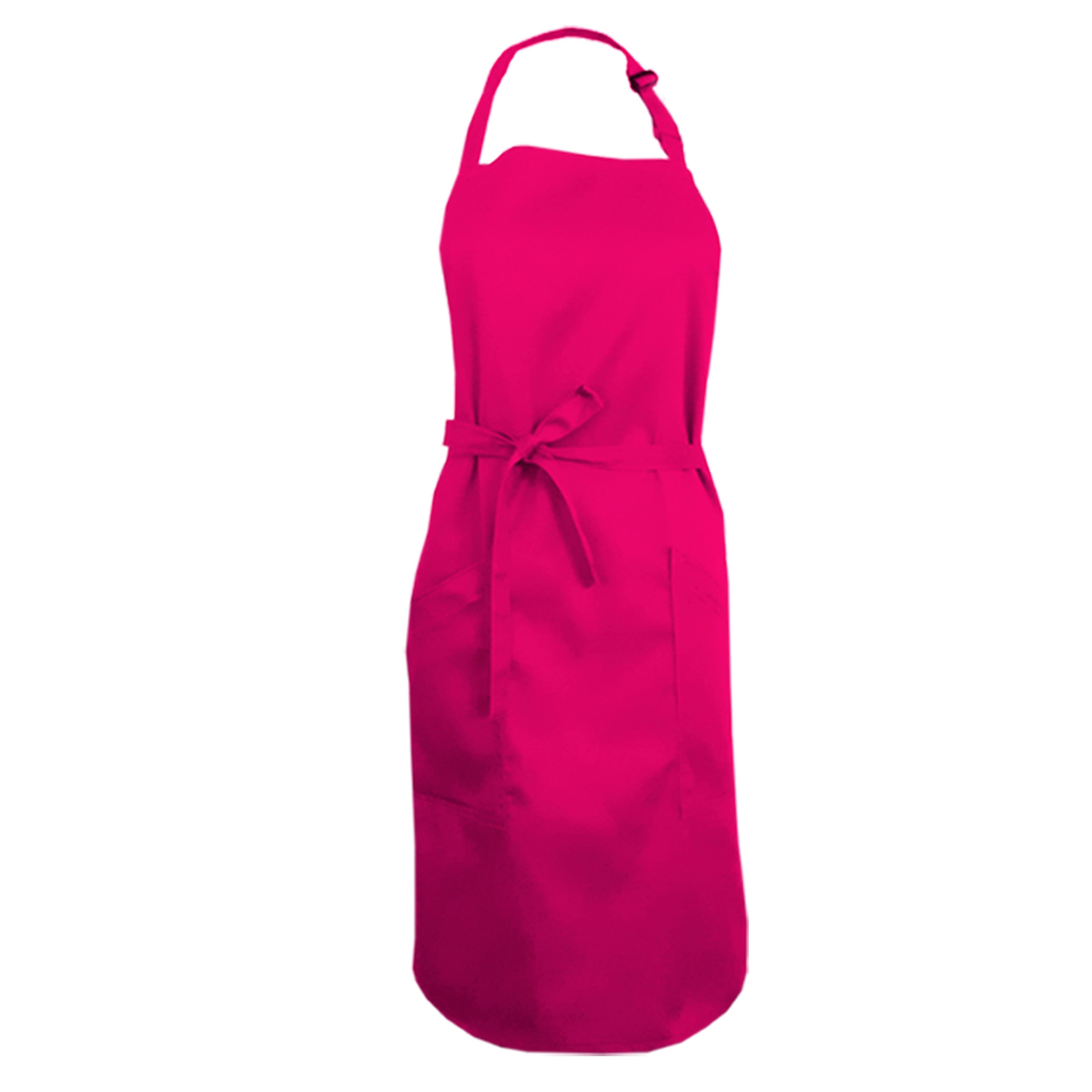 Custom Apron with Side Pockets Hot Pink