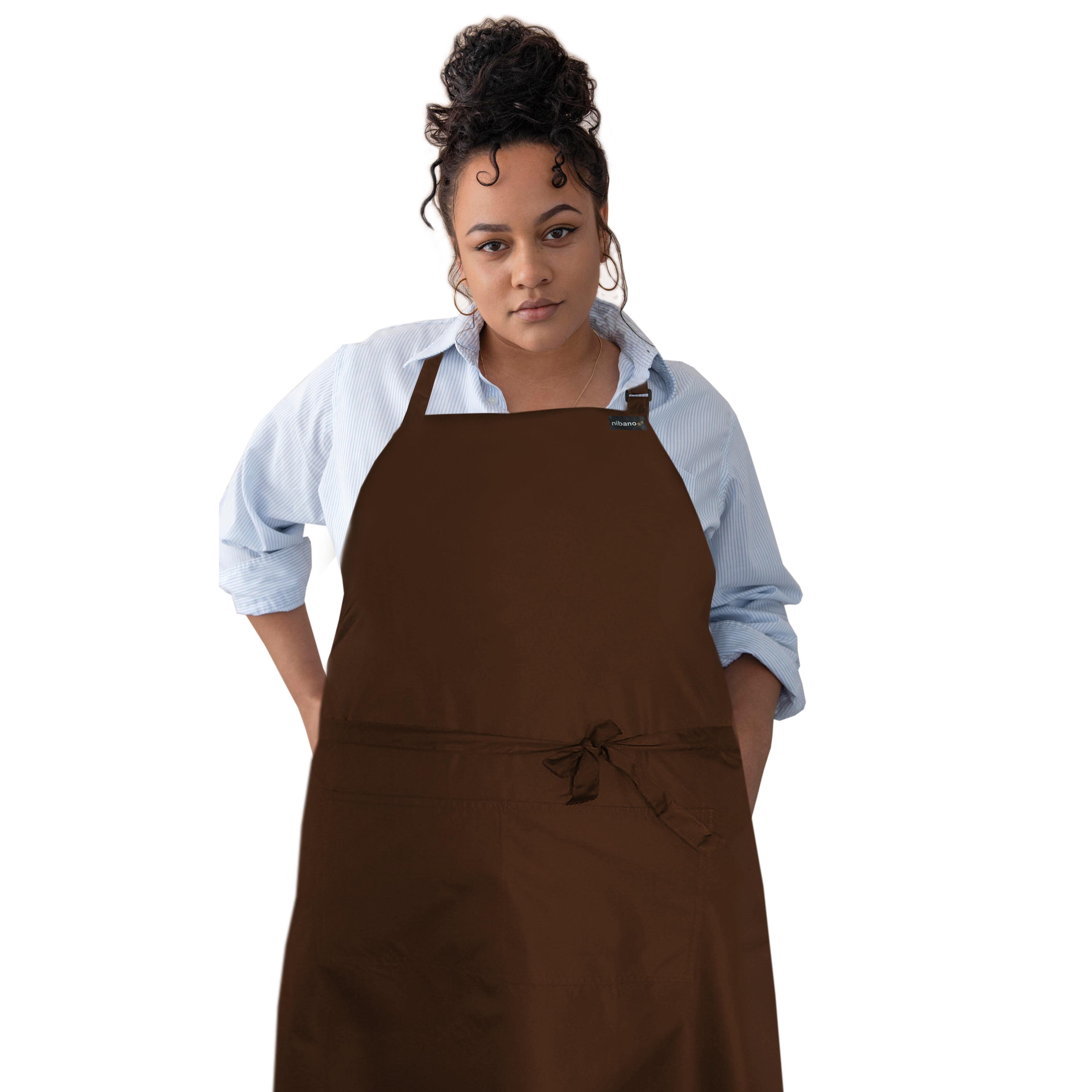 Waterproof Hairdressing Plus Size Apron Chocolate