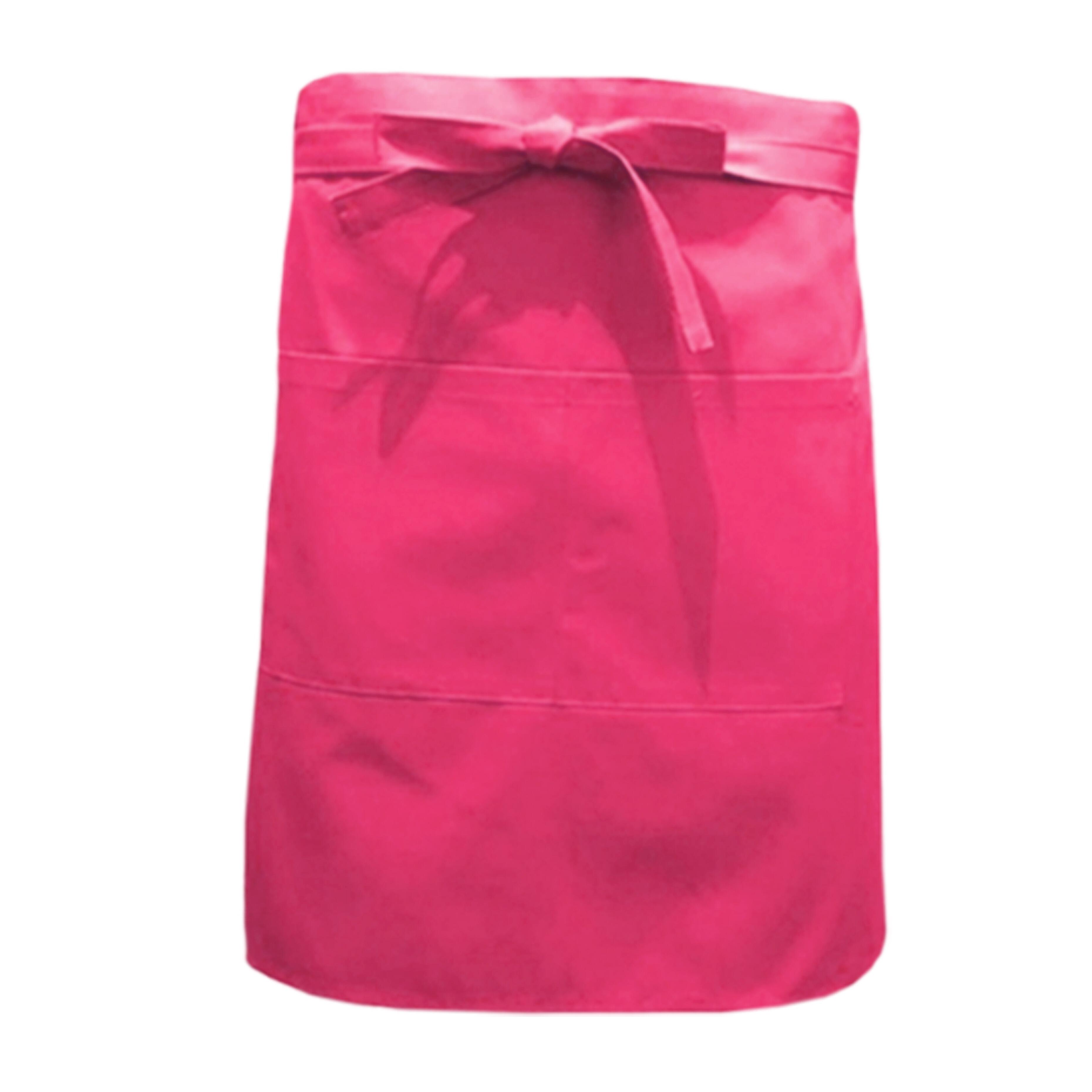 Nibano mid length waist apron with pockets coral