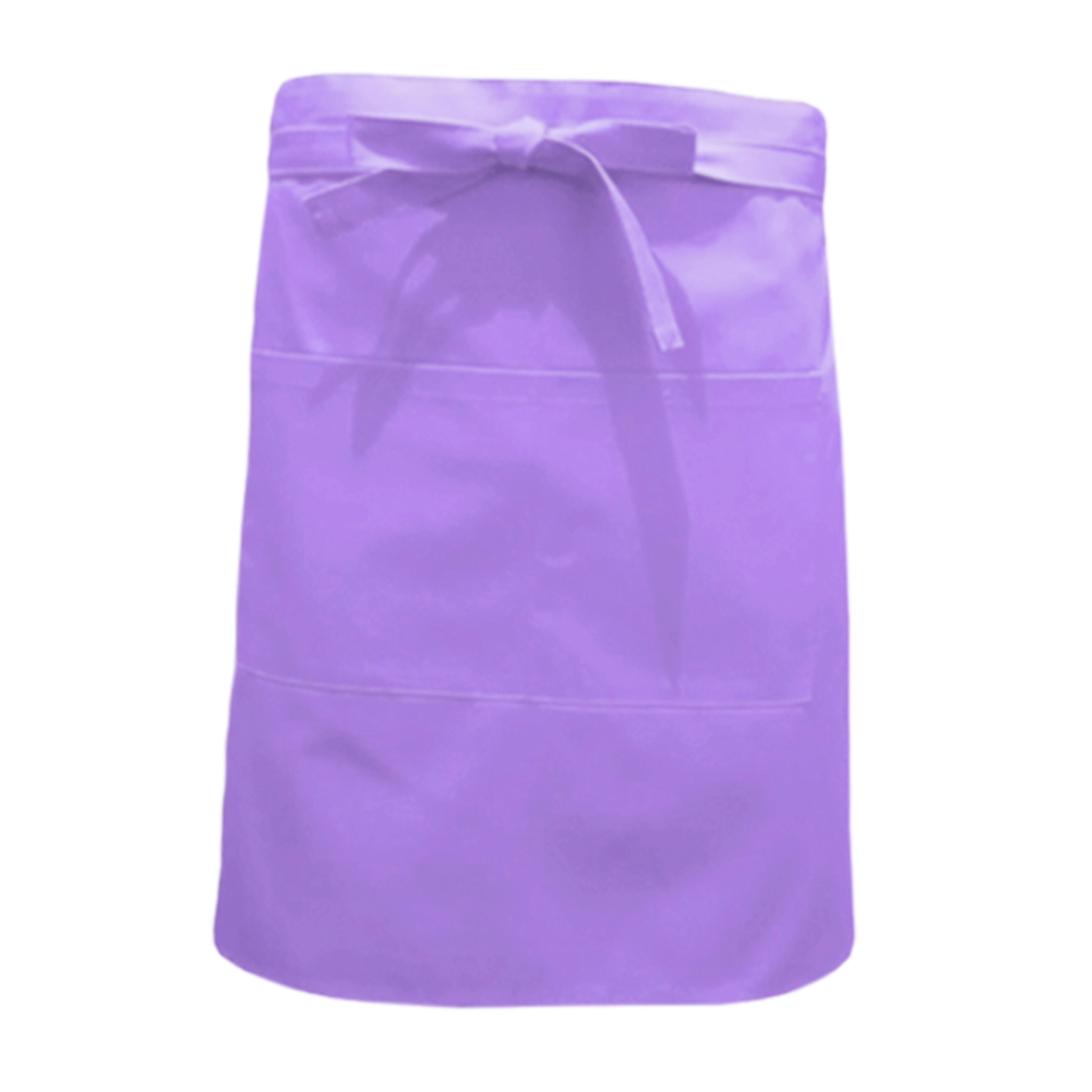 Nibano mid length waist apron with pockets Lilac
