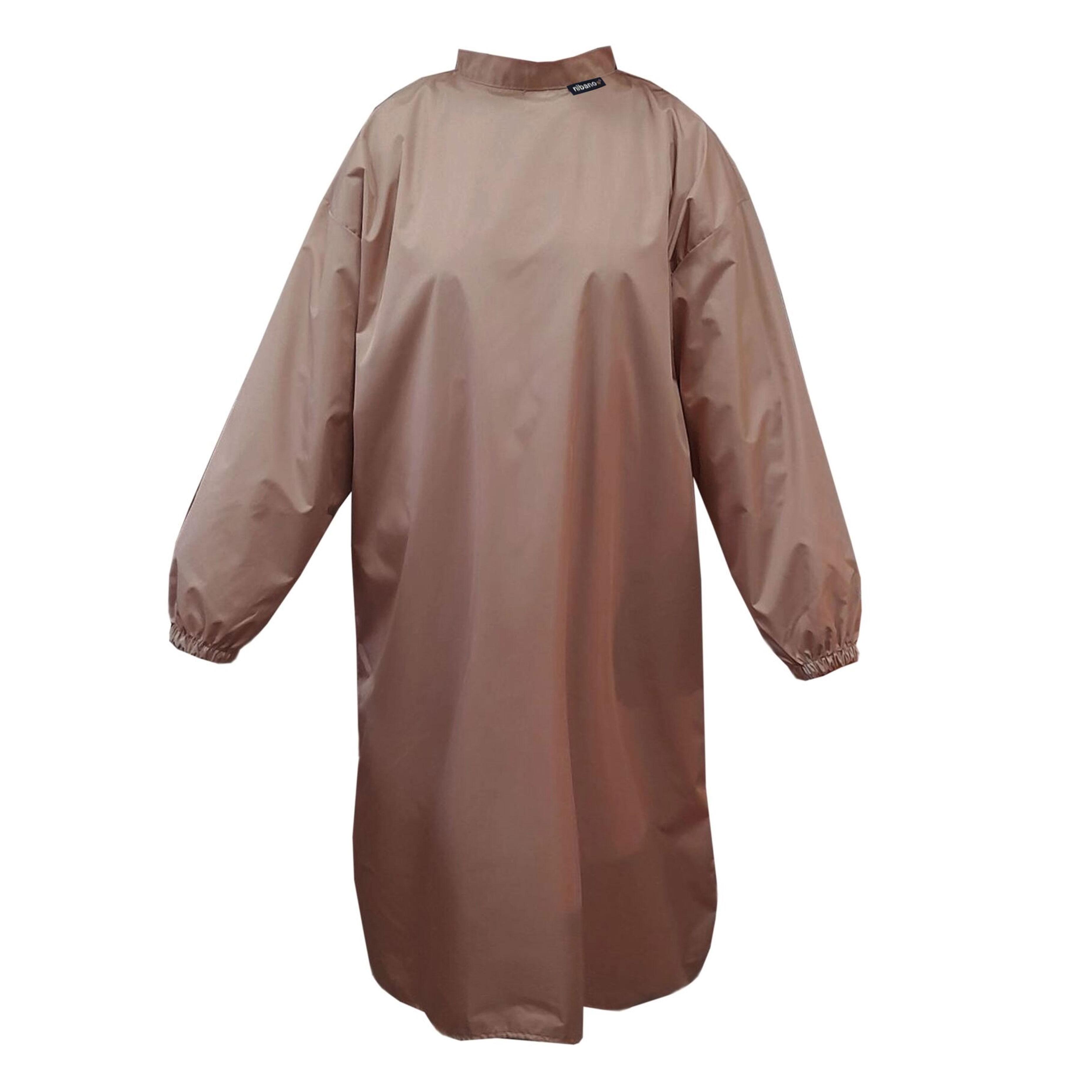 Nibano Hairdressing gown with sleeves Coffee