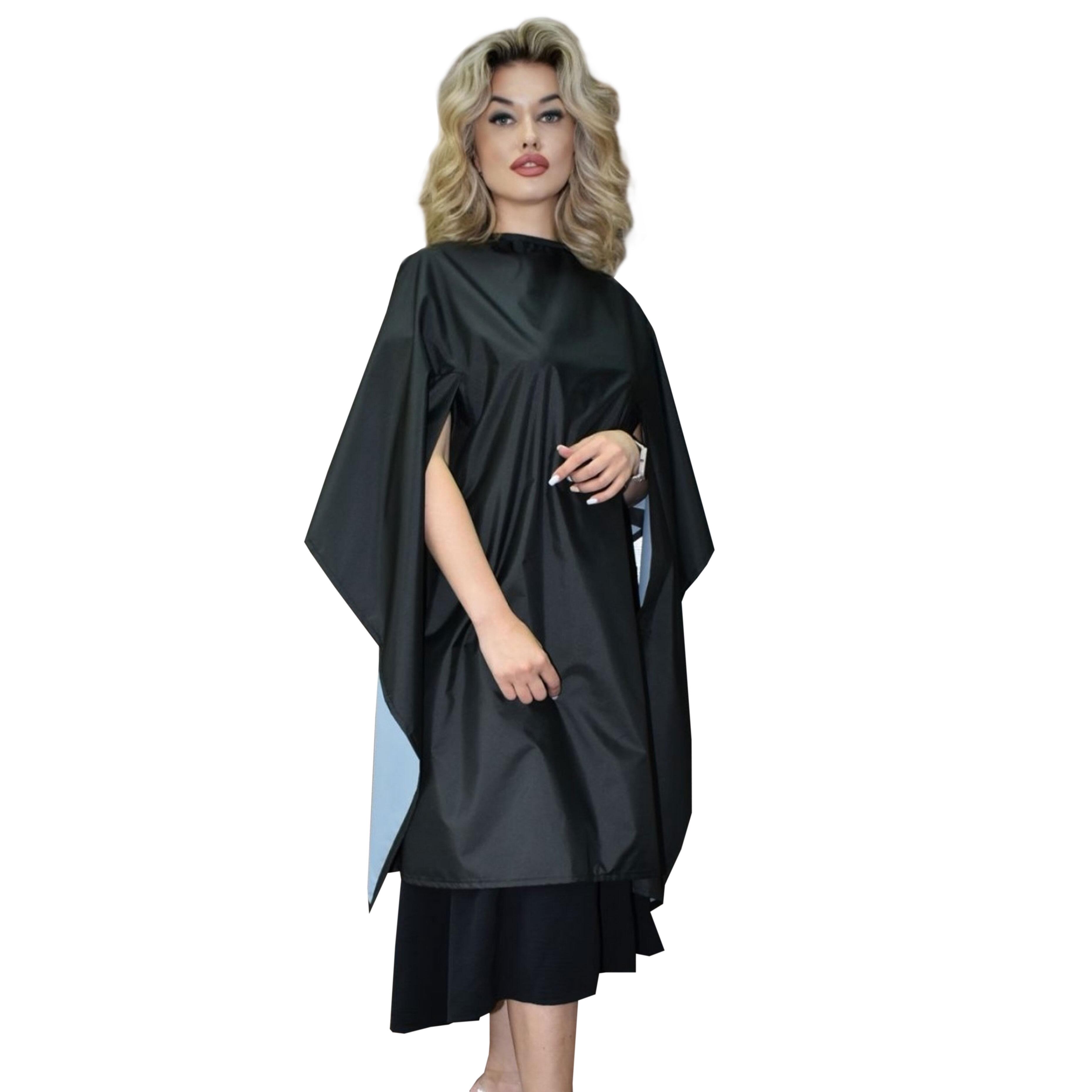 Nibano hair salon cape black with hand slits