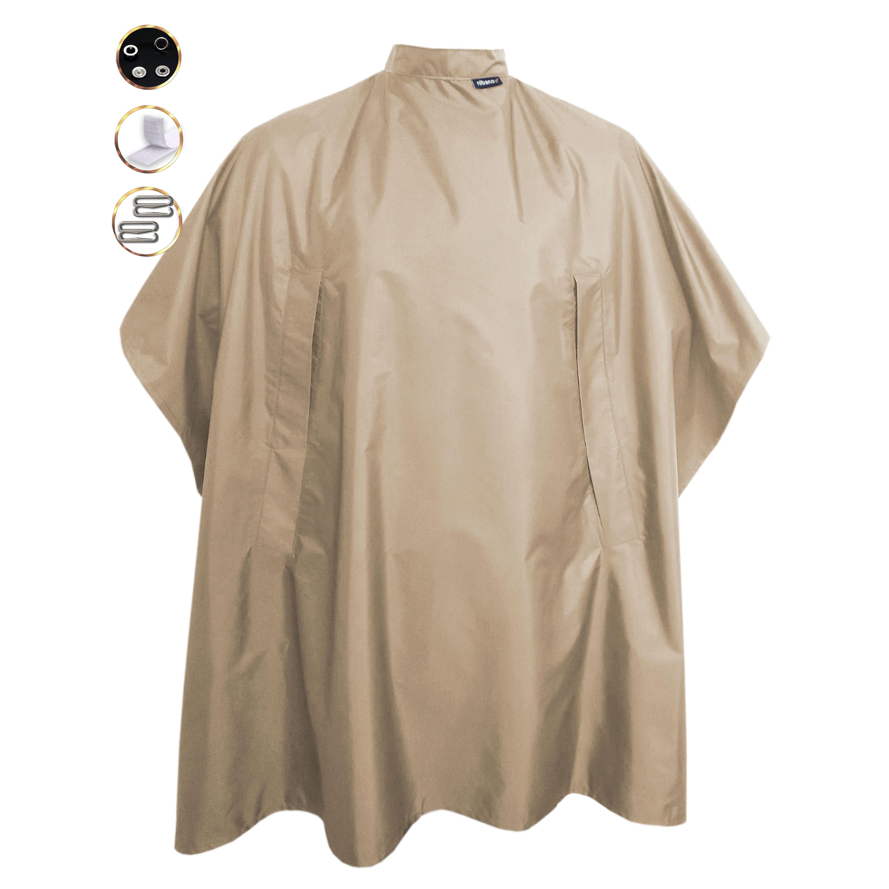 Nibano Hairdressing Gown Cappuccino with hand slits