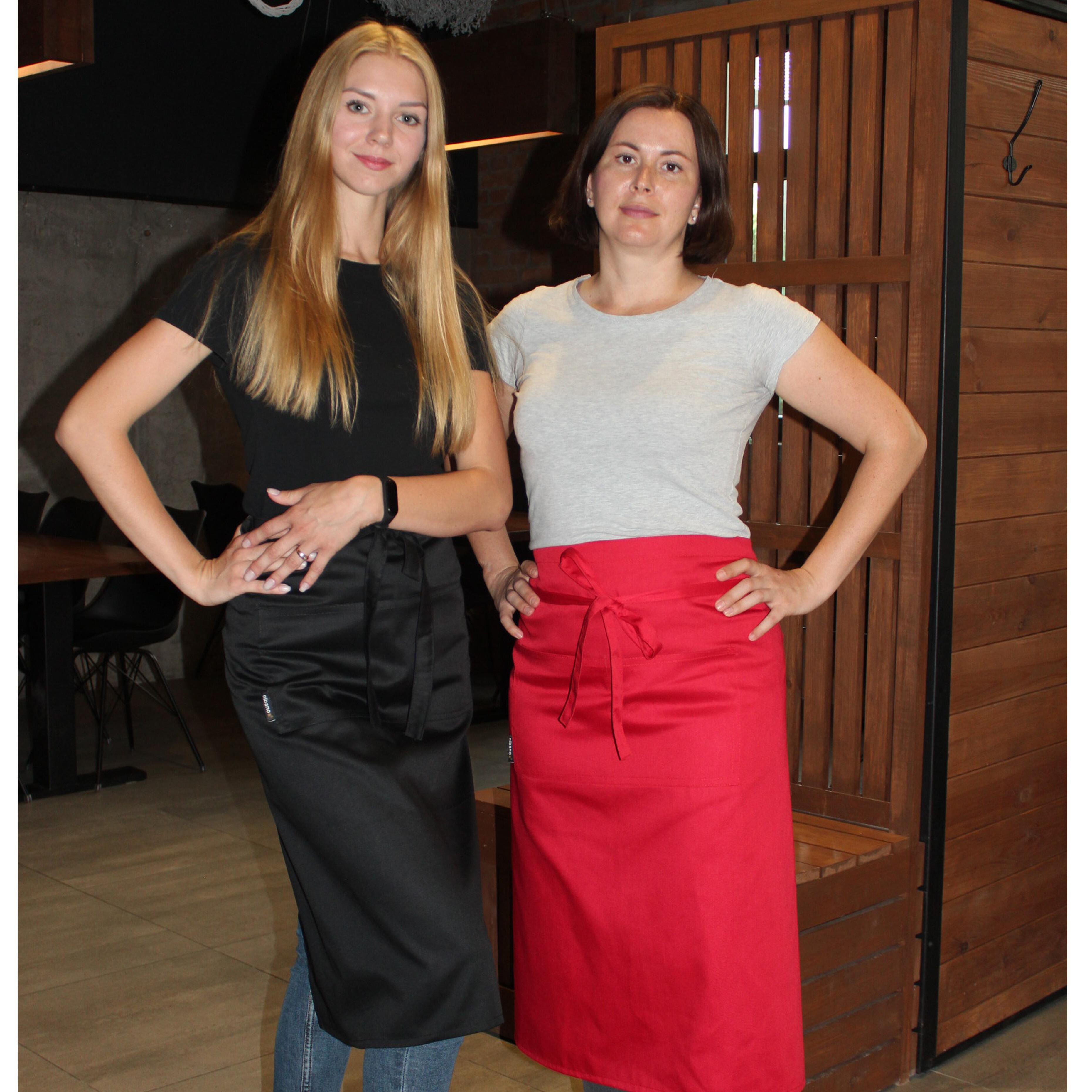 Long Waist Apron Black colour