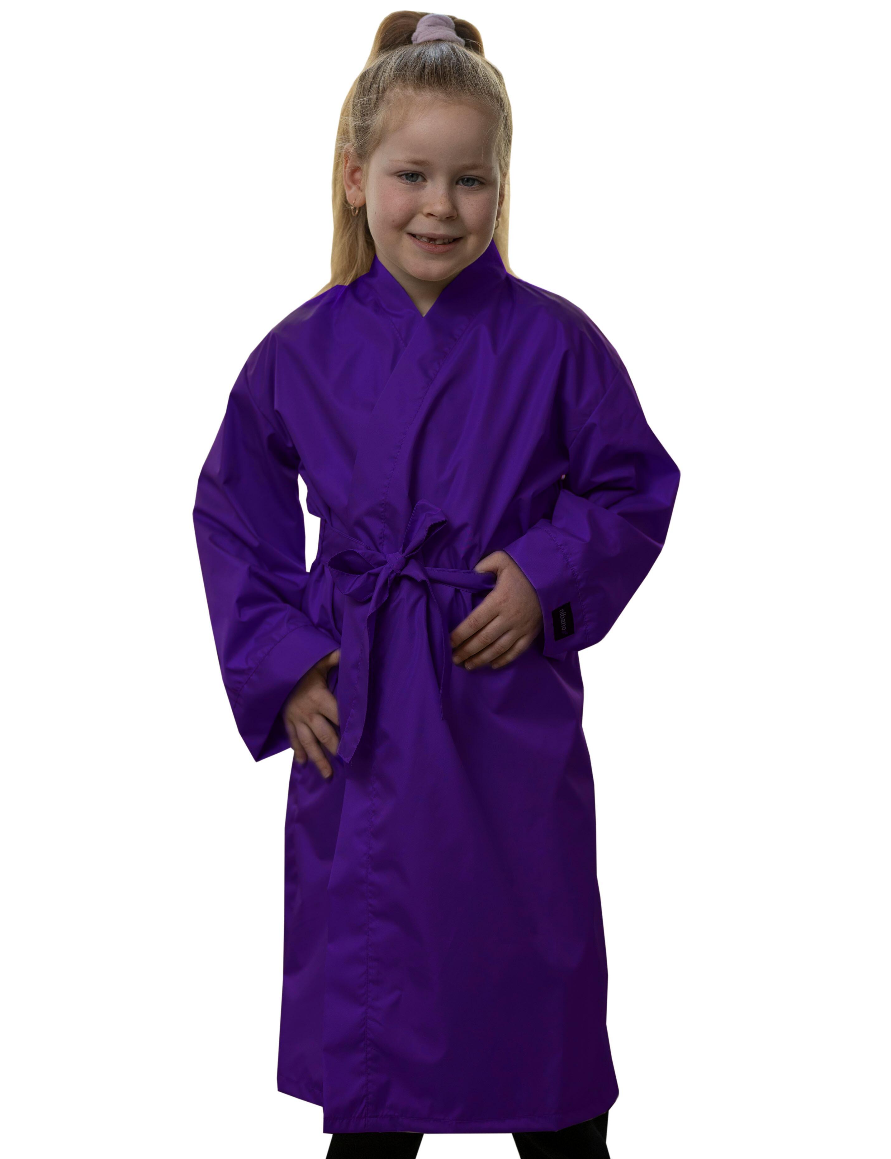 Custom Salon Kids Kimono Gown Purple