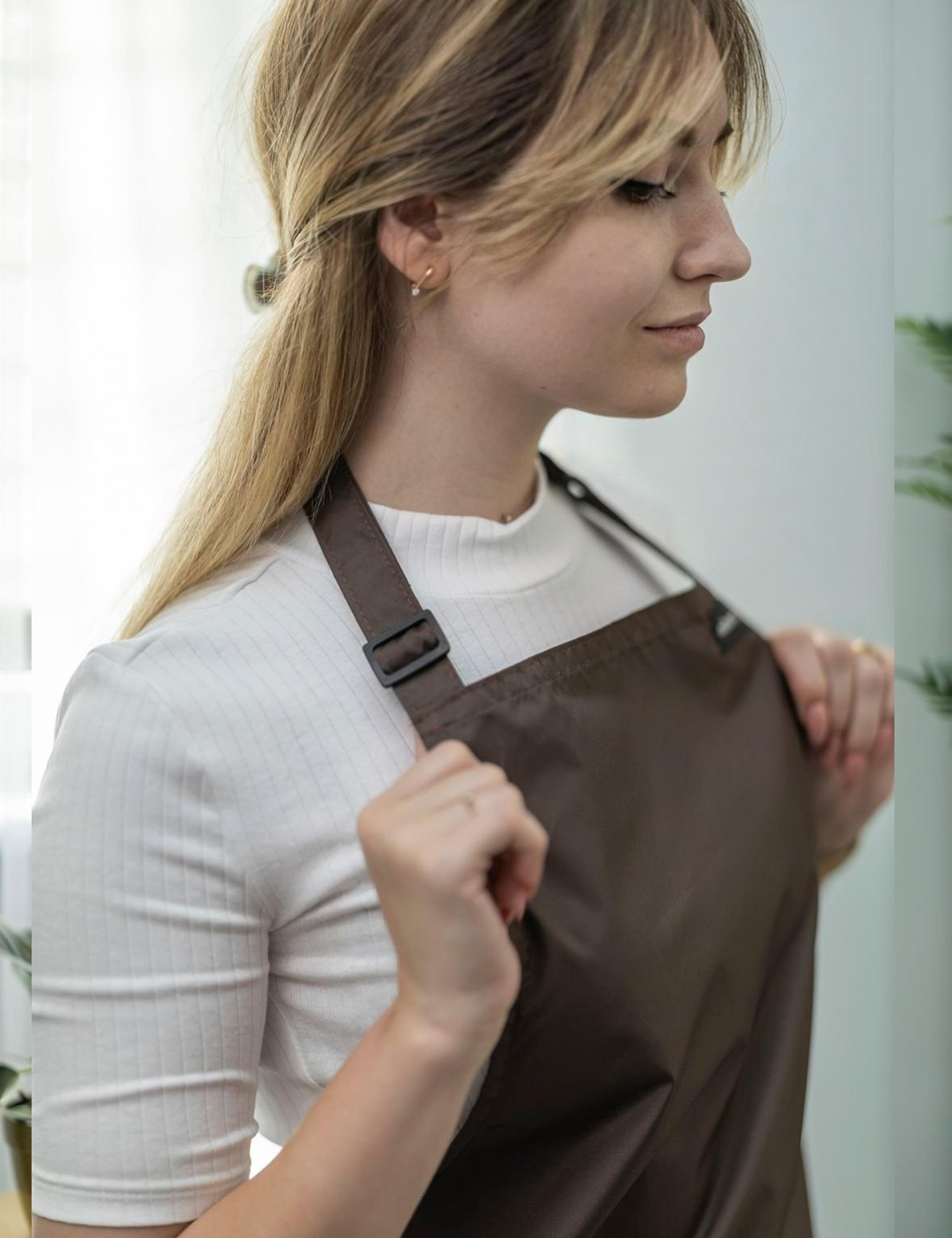 Salon-quality waterproof chocolate apron