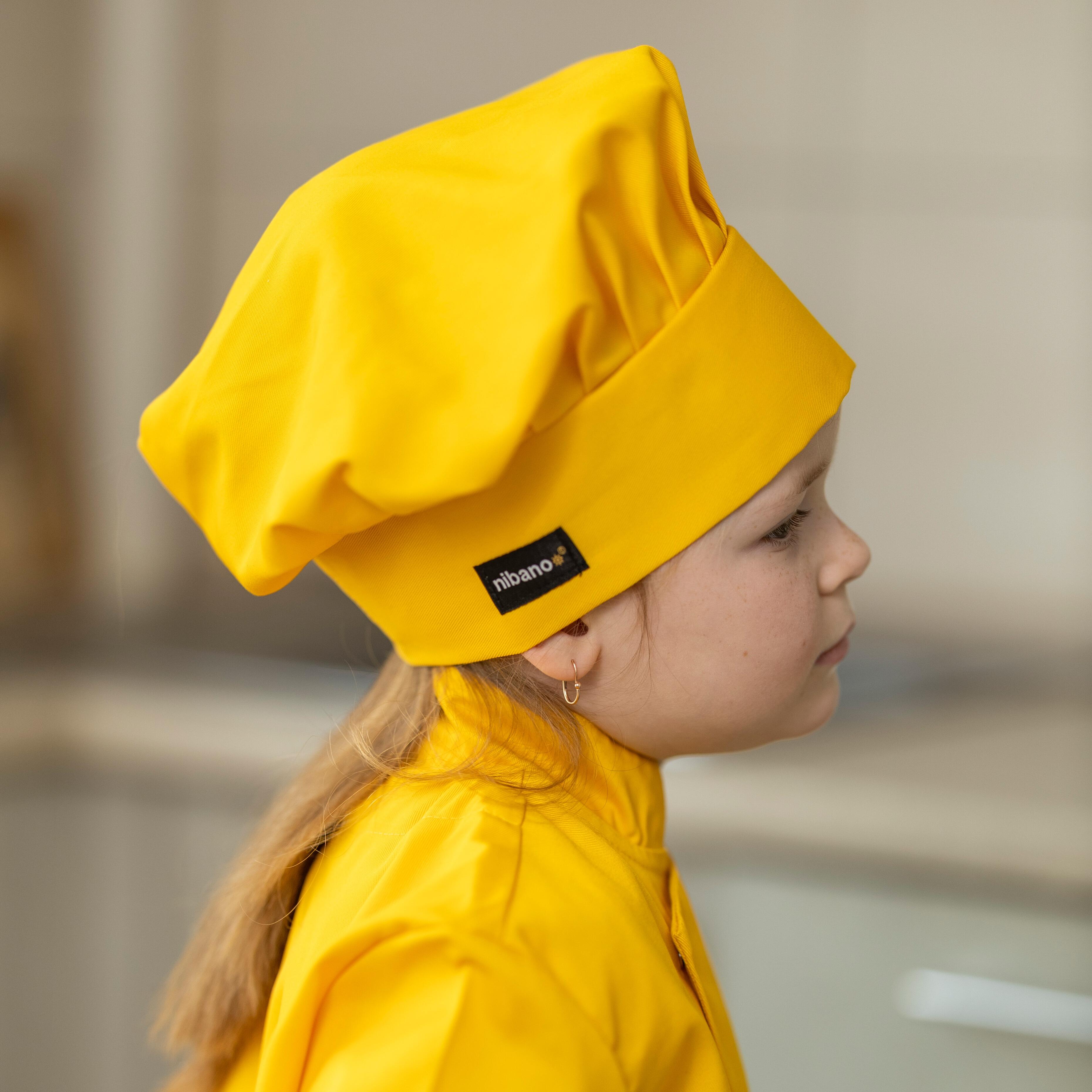 Kids Chef Hat Yellow with name