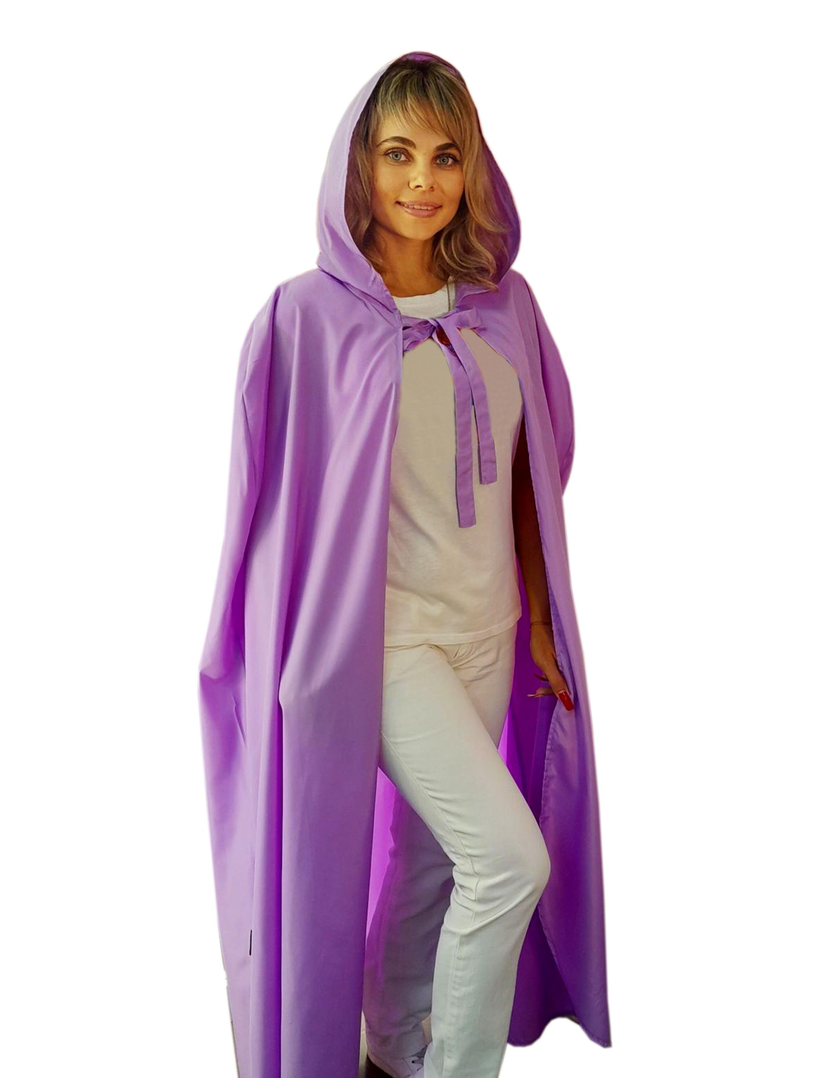 Lilac cape with hood