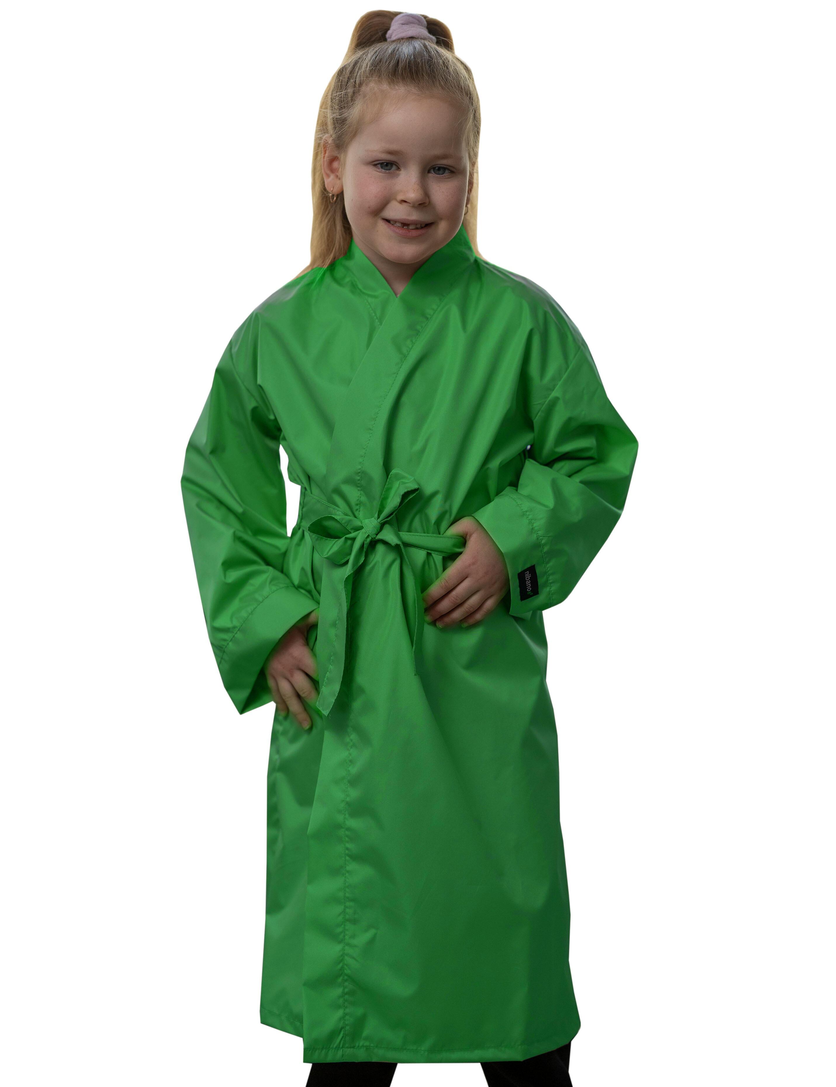 Custom Salon Kids Kimono Gown Kelly Green