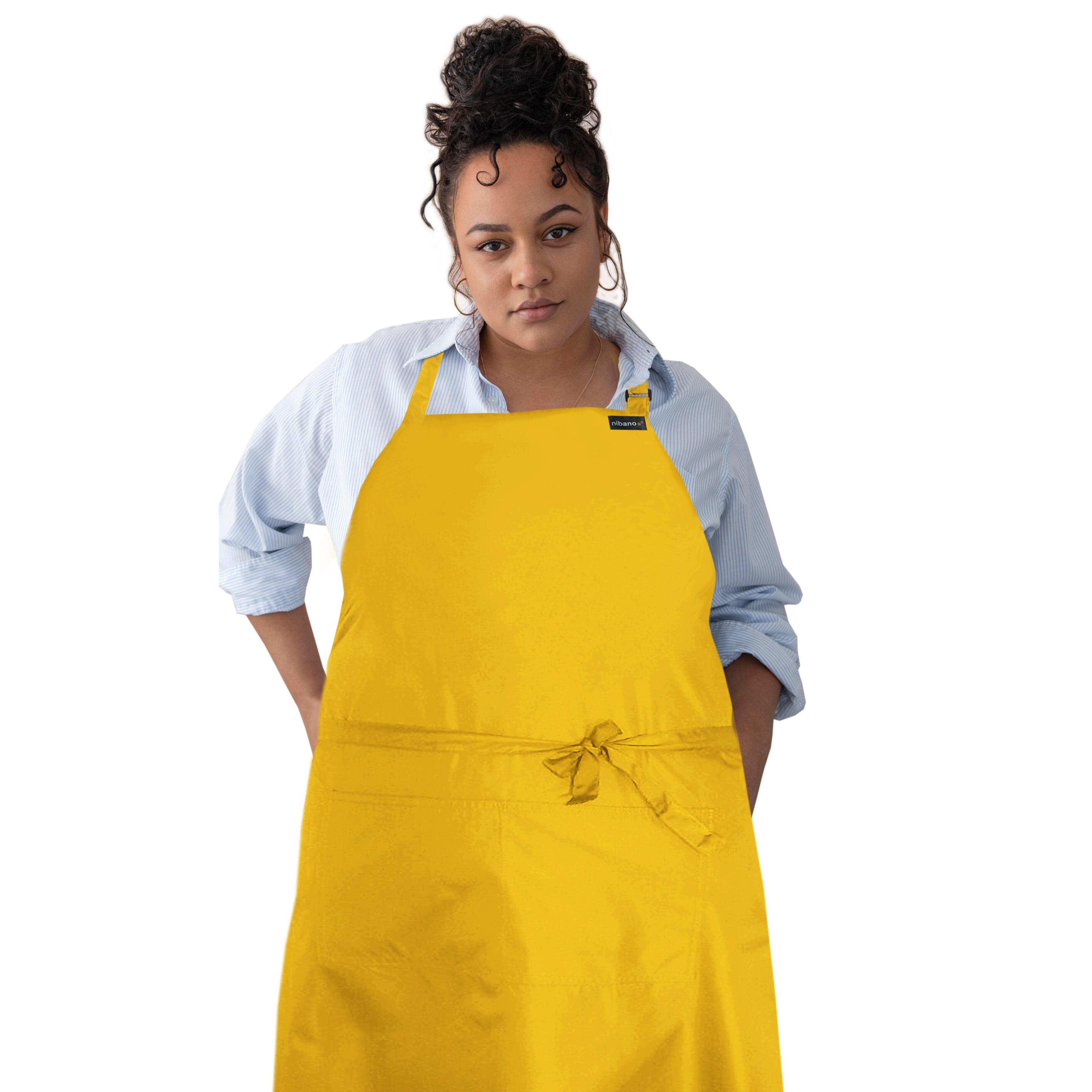 Custom Waterproof Plus Size Apron Yellow